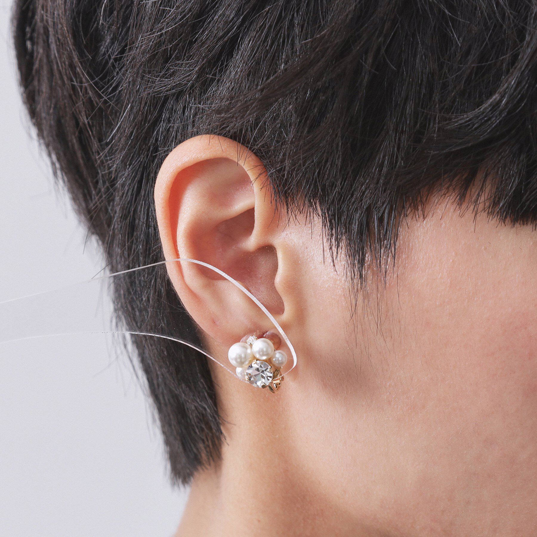 OPAQUE.CLIP「ビジューフェイクパール イヤリング」|イヤリング|