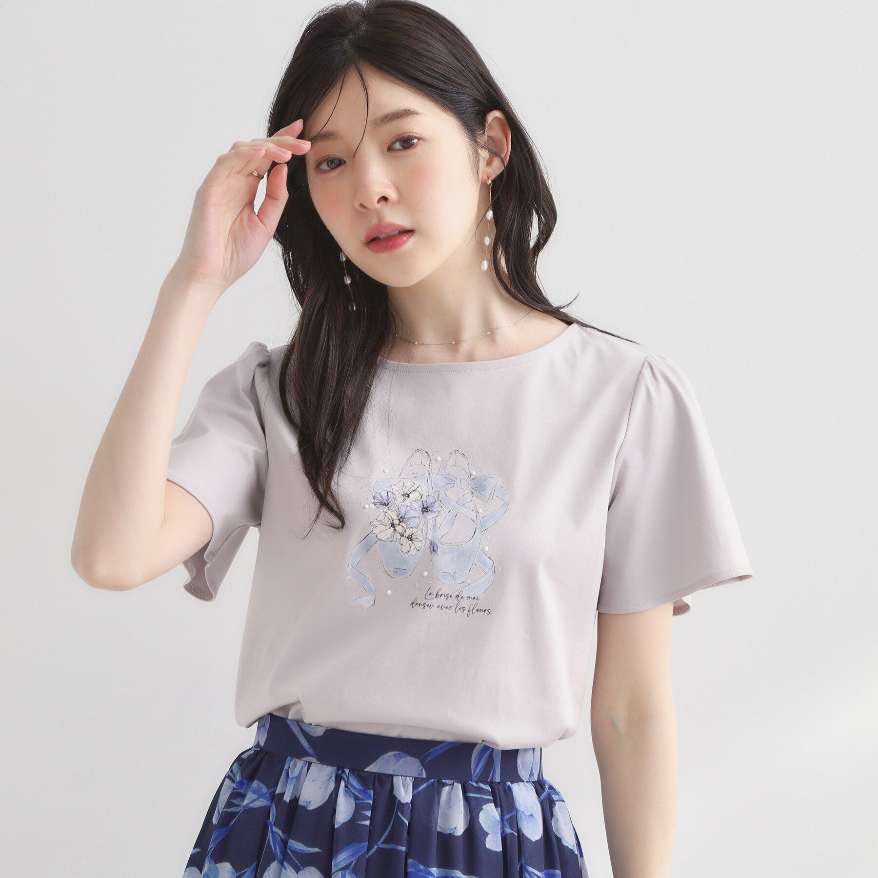 Couture broach「トウシューズプリントTシャツ」|Tシャツ・カットソー|