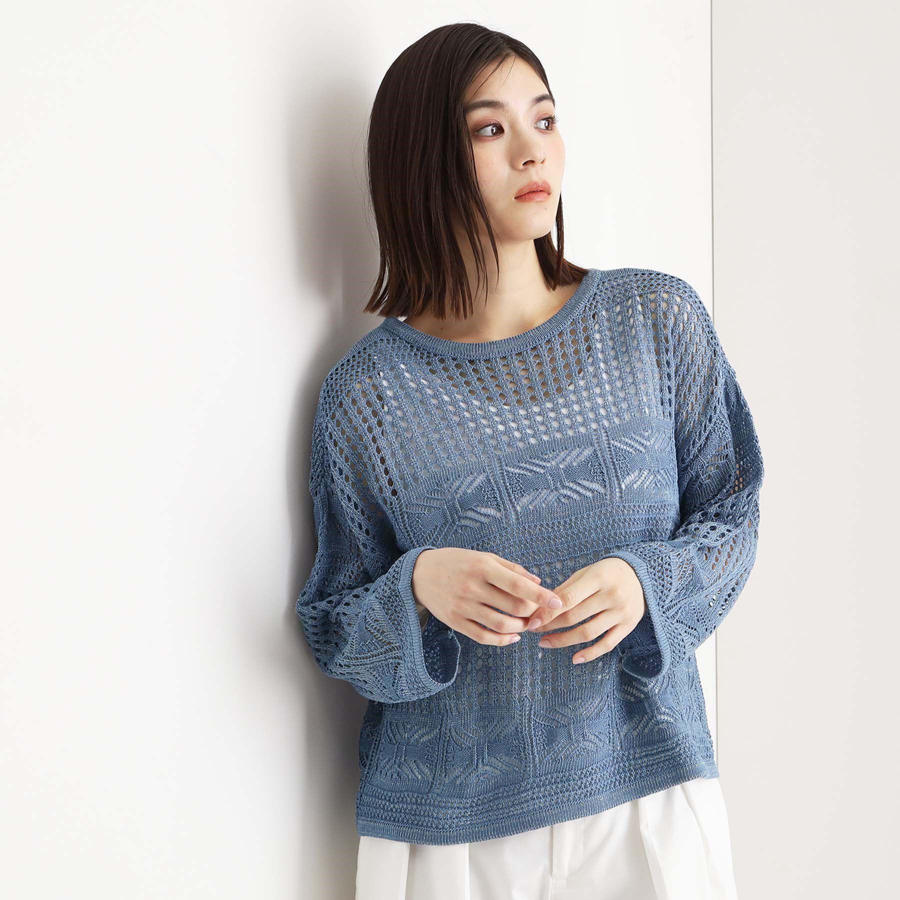 THE SHOP TK「【前後2WAY】タンク付透かし柄ニット/洗える」|その他|