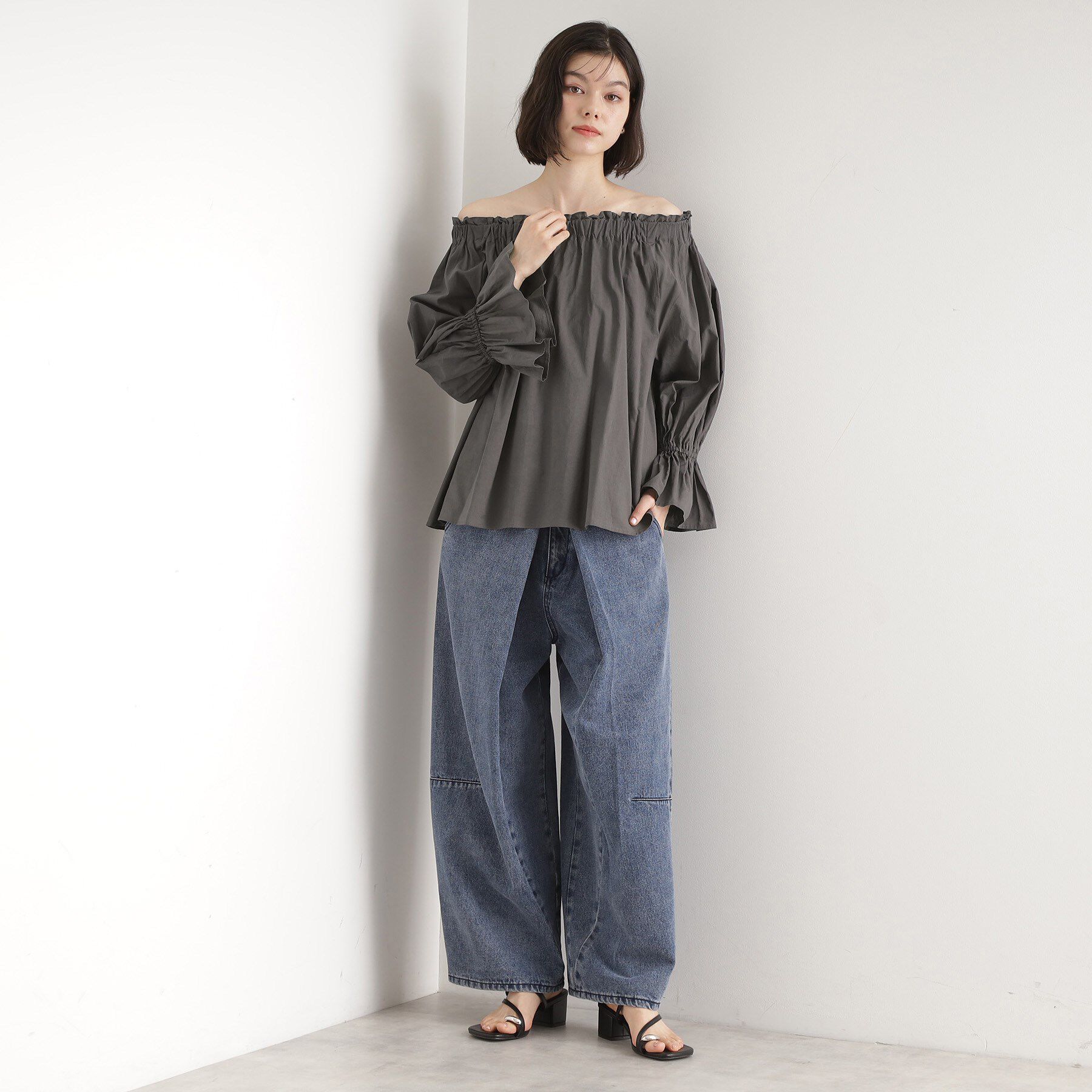 THE SHOP TK「【前後2WAY】ギャザーブラウス/洗濯機OK」|シャツ・ブラウス|