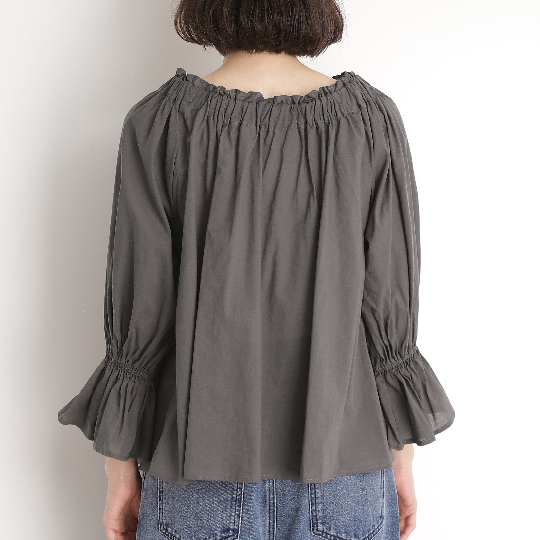 THE SHOP TK「【前後2WAY】ギャザーブラウス/洗濯機OK」|シャツ・ブラウス|