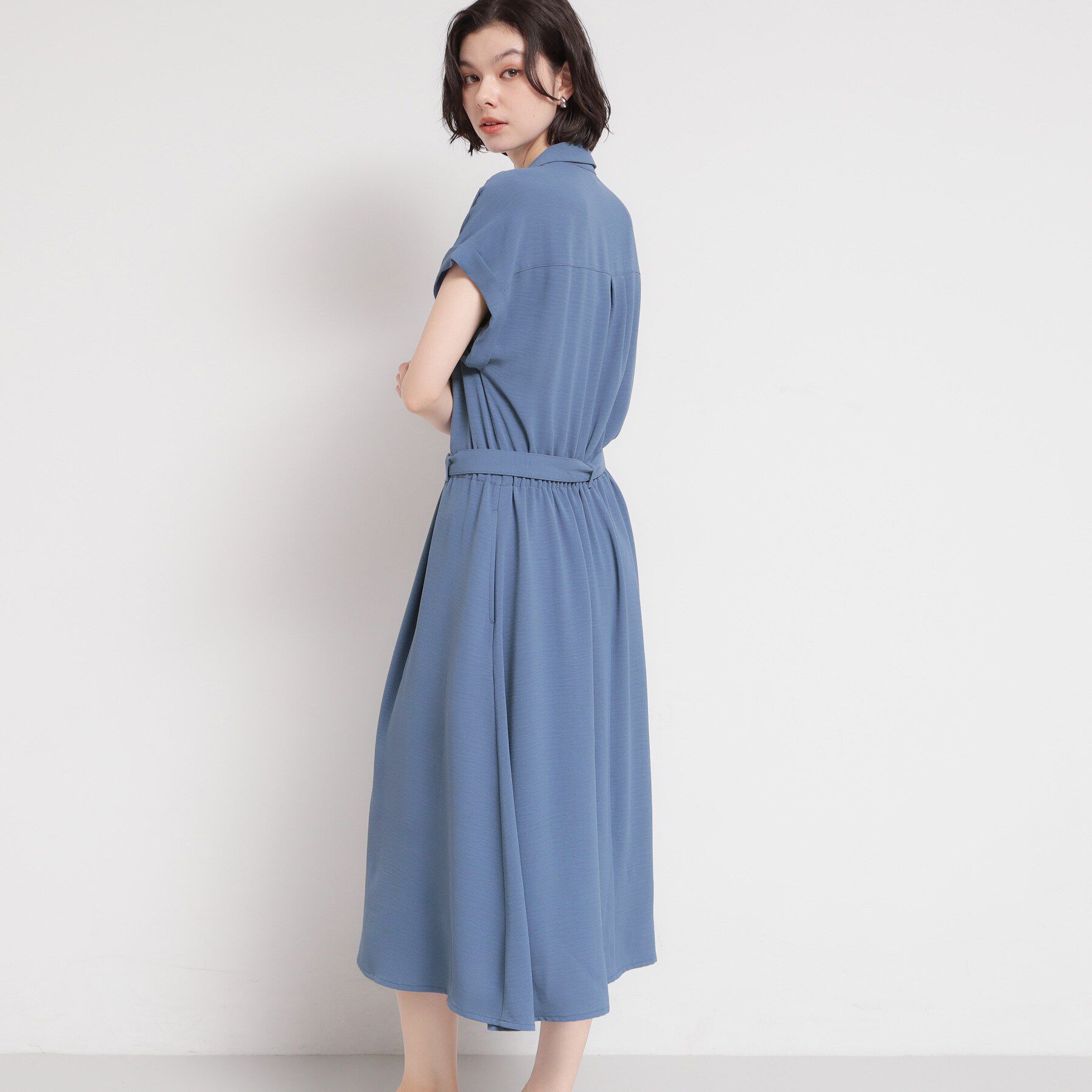 THE SHOP TK「【ひんやり/防しわ/吸水速乾/UVケア】欲しいが詰まった 上品フィット＆フレアワンピース」|ワンピース|