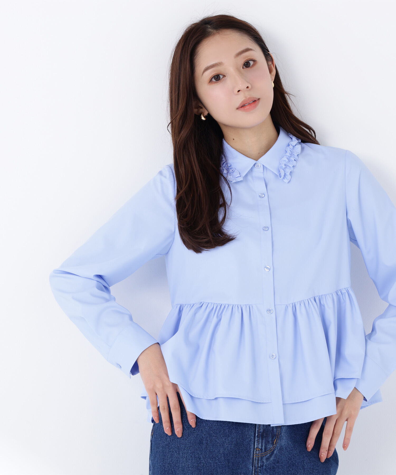  「フリルカラーシャツ」|シャツ・ブラウス|