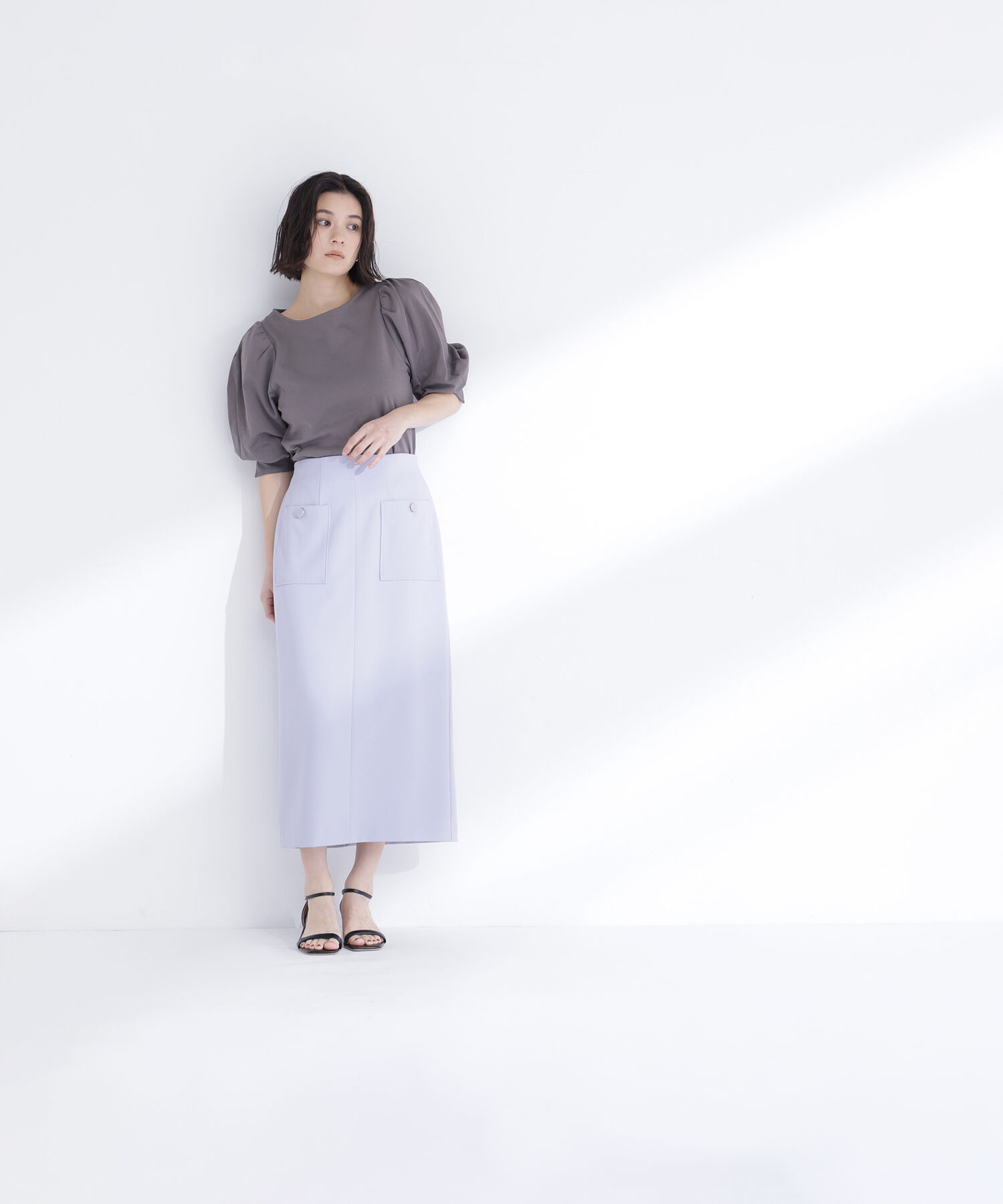  「パフスリーブカットソートップス」|Tシャツ・カットソー|