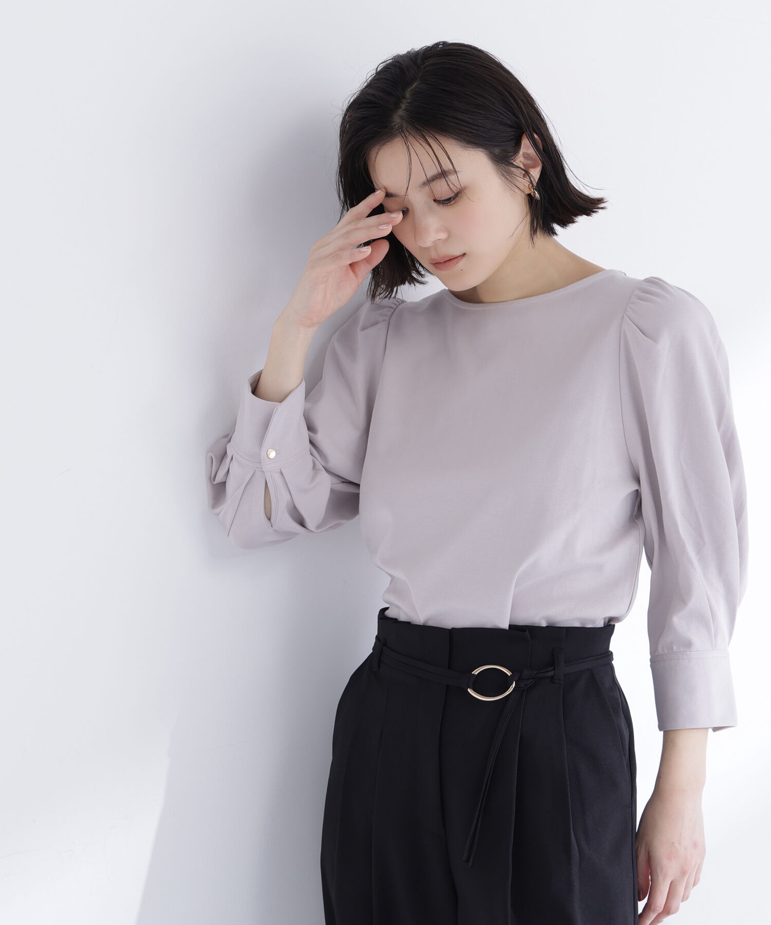  「パフスリーブカットソートップス」|Tシャツ・カットソー|