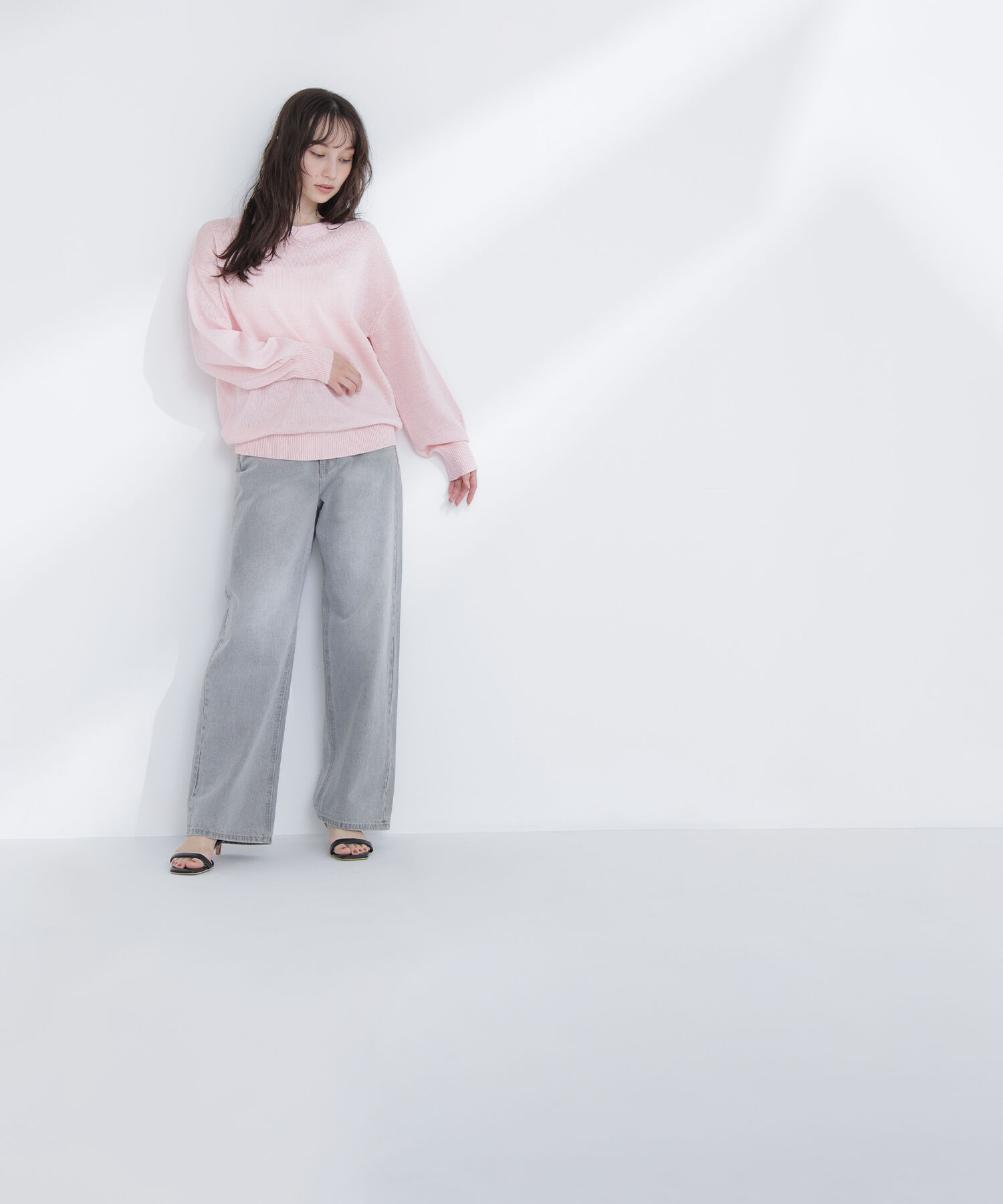  「ドライタッチ2wayネックニット」|ニット・セーター|