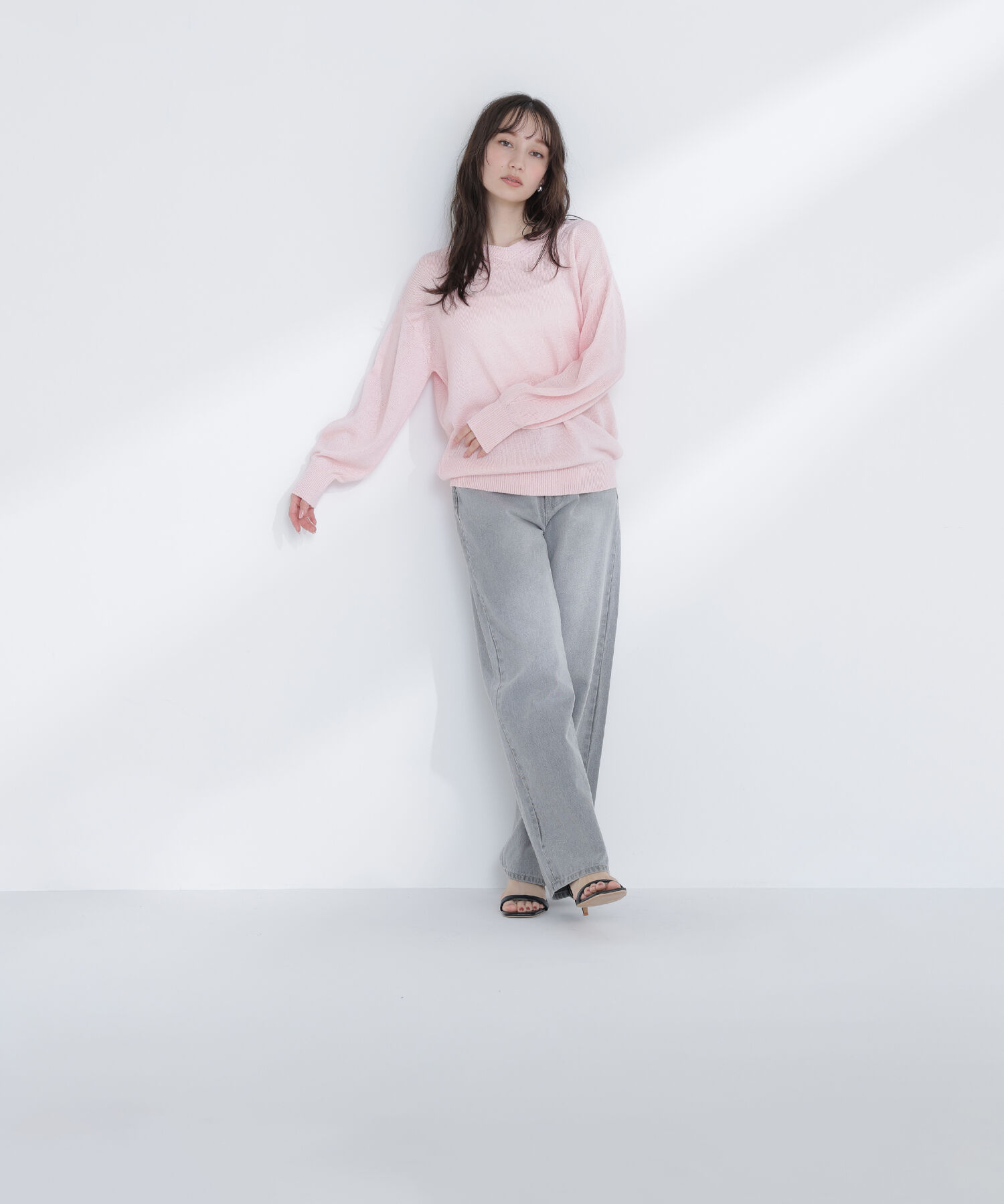  「ドライタッチ2wayネックニット」|ニット・セーター|