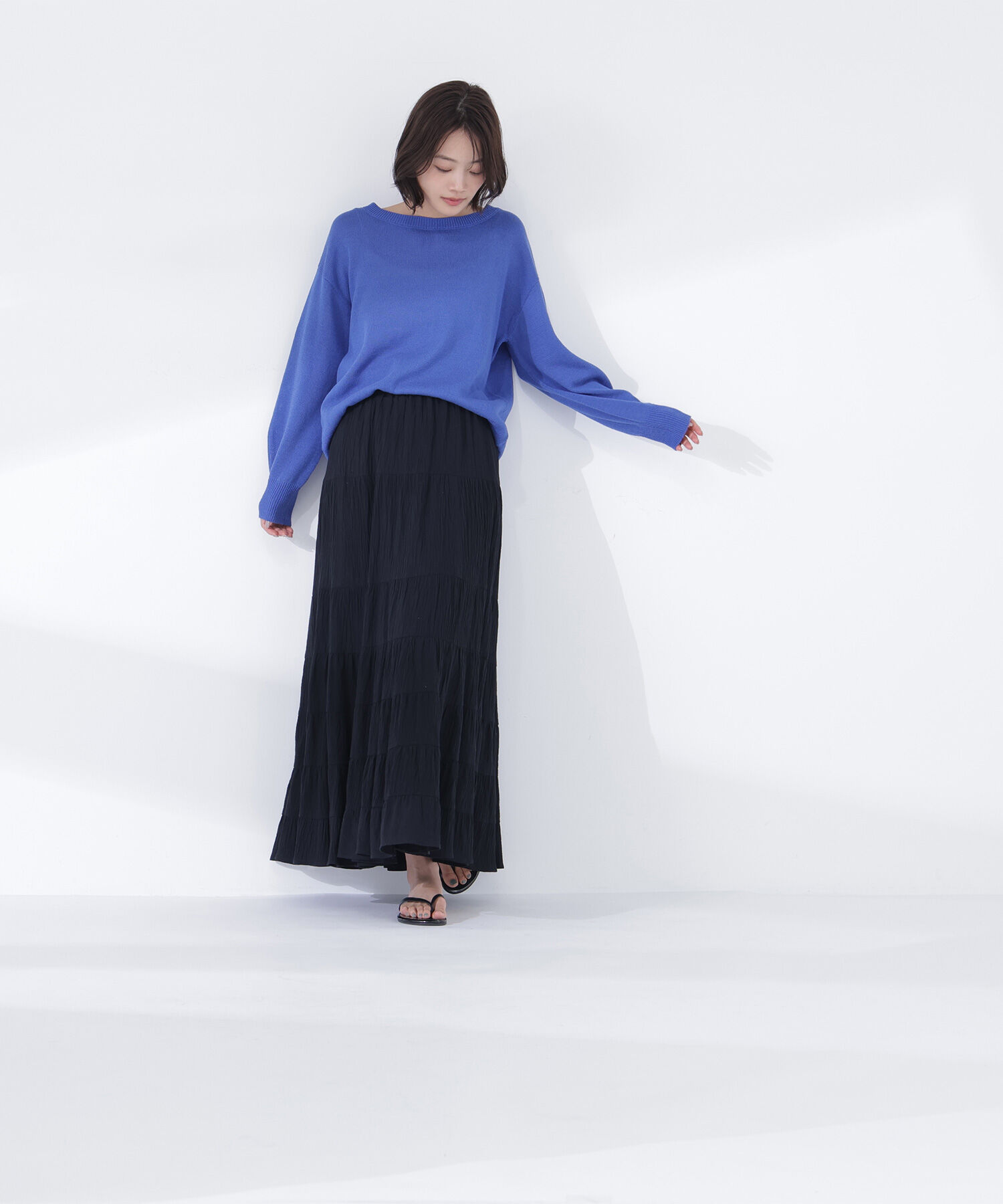  「ドライタッチ2wayネックニット」|ニット・セーター|