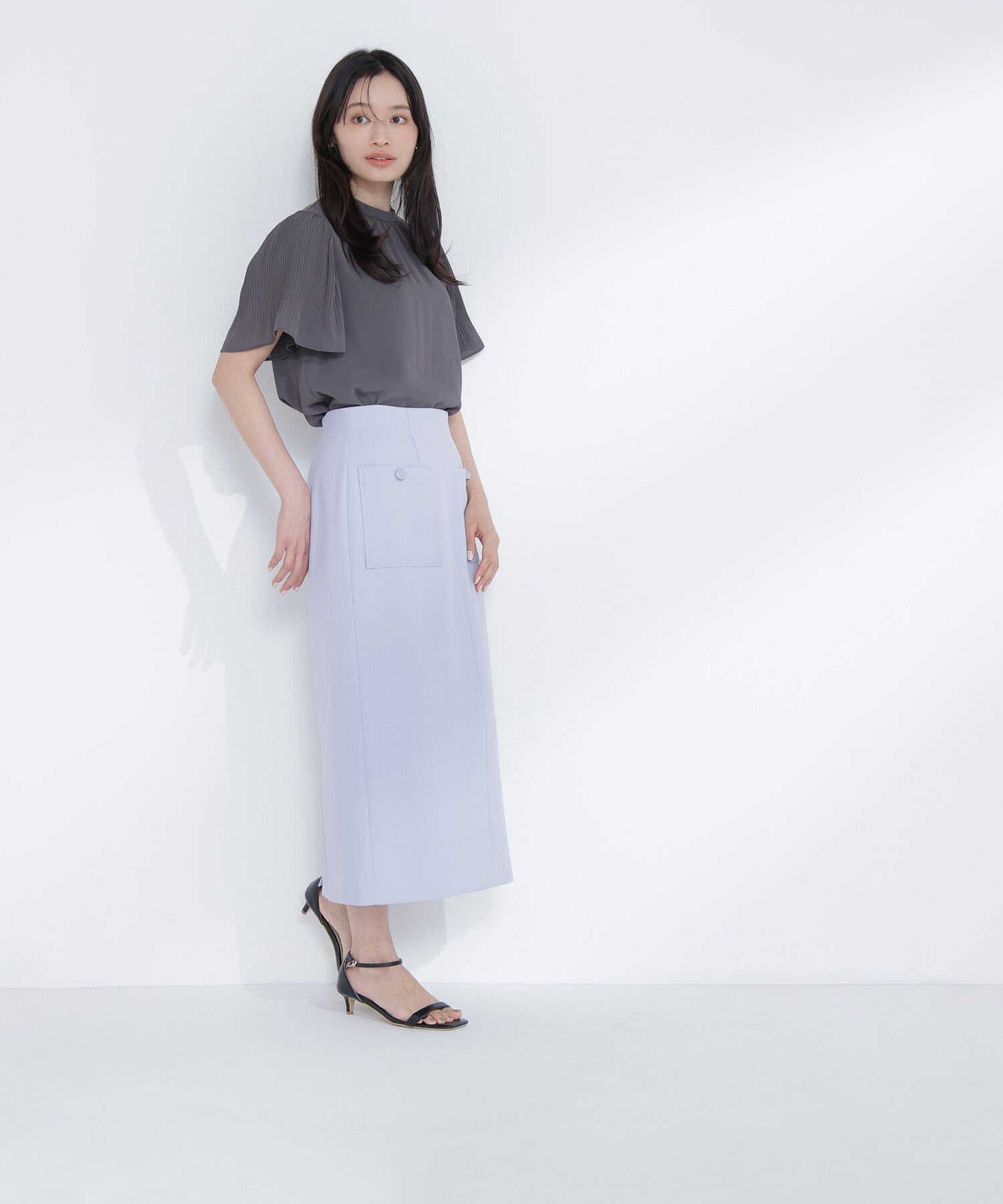  「楊柳フレアスリーブブラウス」|シャツ・ブラウス|