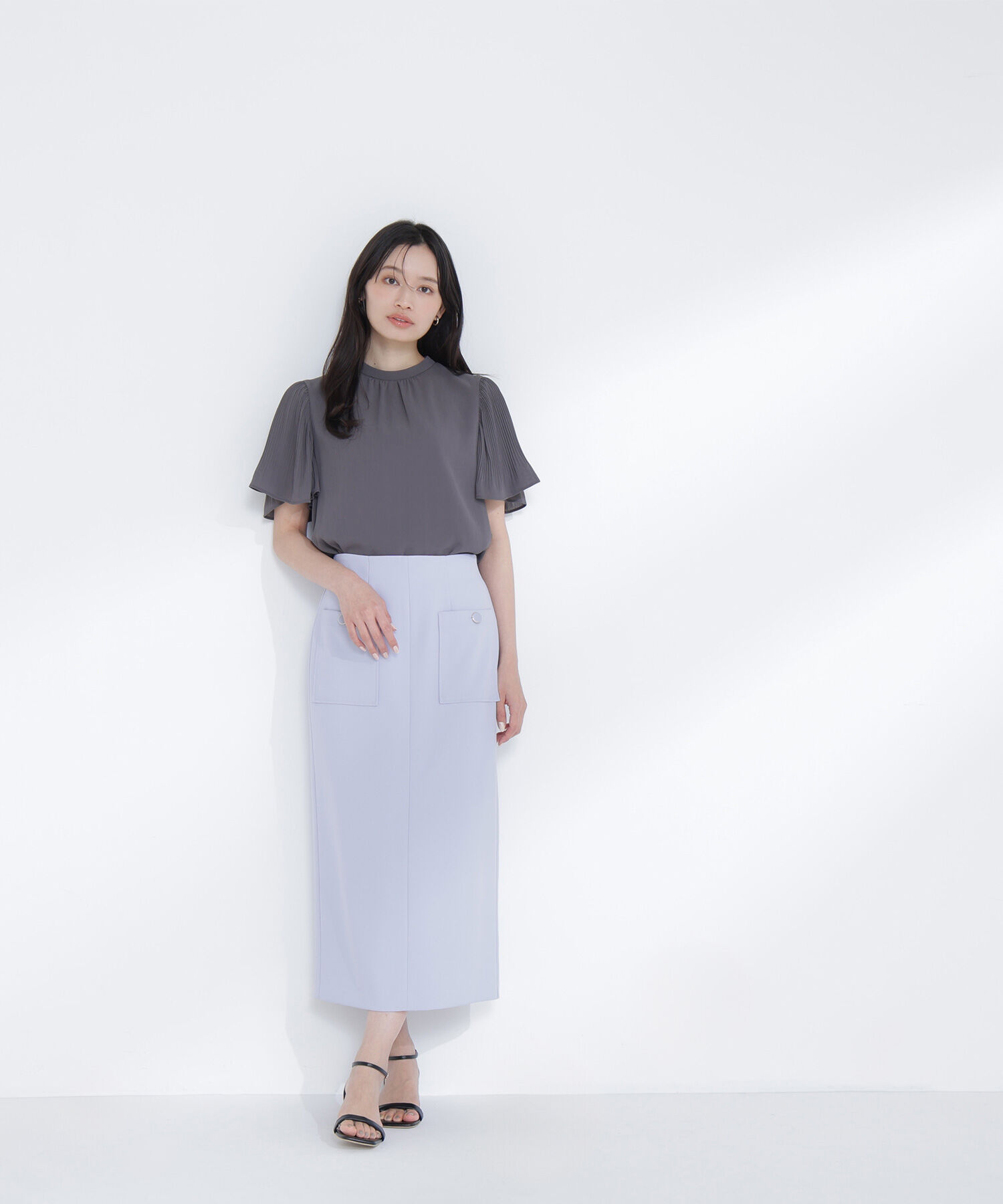  「楊柳フレアスリーブブラウス」|シャツ・ブラウス|