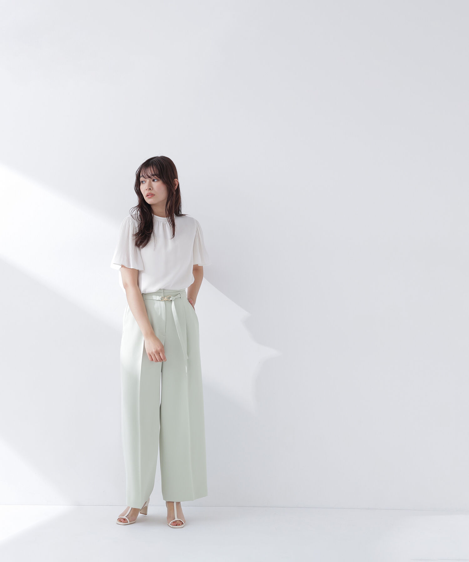  「楊柳フレアスリーブブラウス」|シャツ・ブラウス|