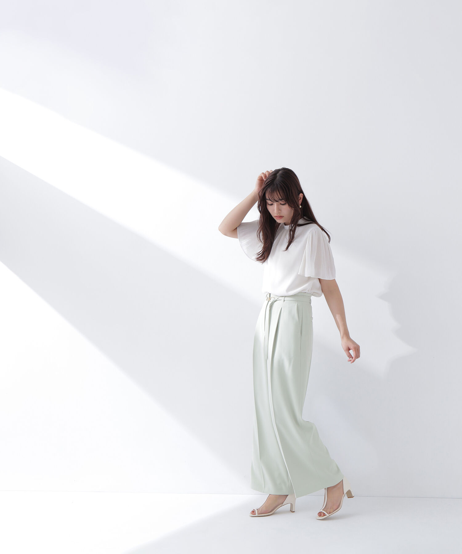  「楊柳フレアスリーブブラウス」|シャツ・ブラウス|