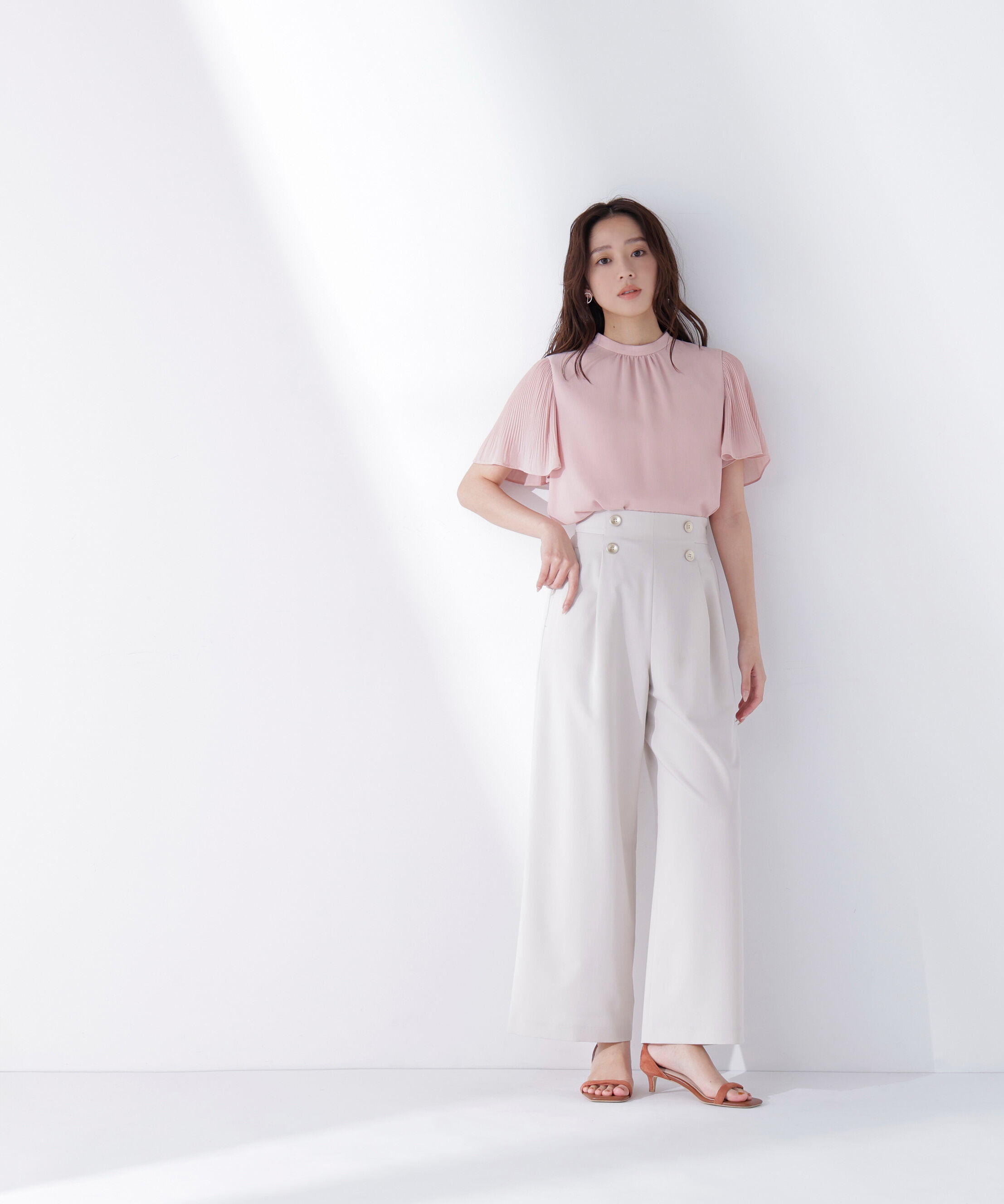  「楊柳フレアスリーブブラウス」|シャツ・ブラウス|