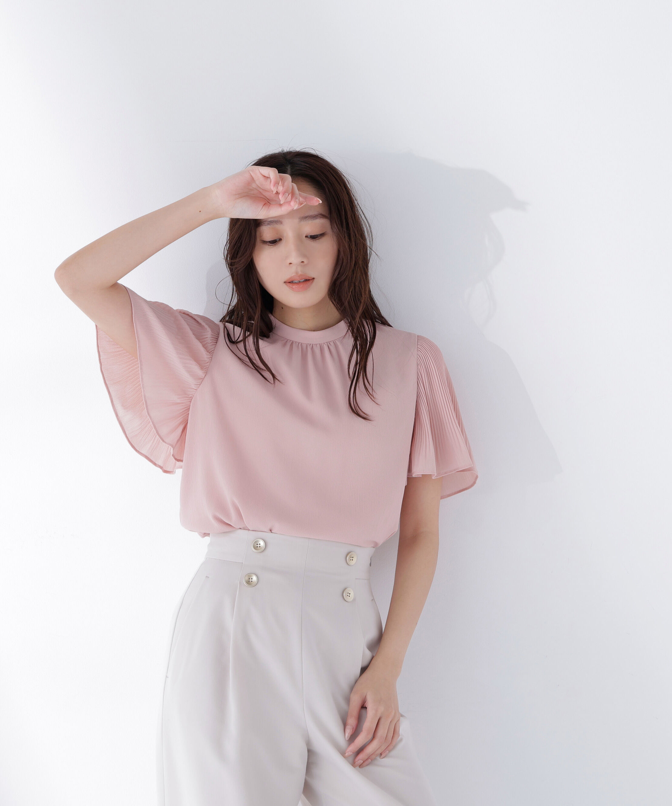  「楊柳フレアスリーブブラウス」|シャツ・ブラウス|