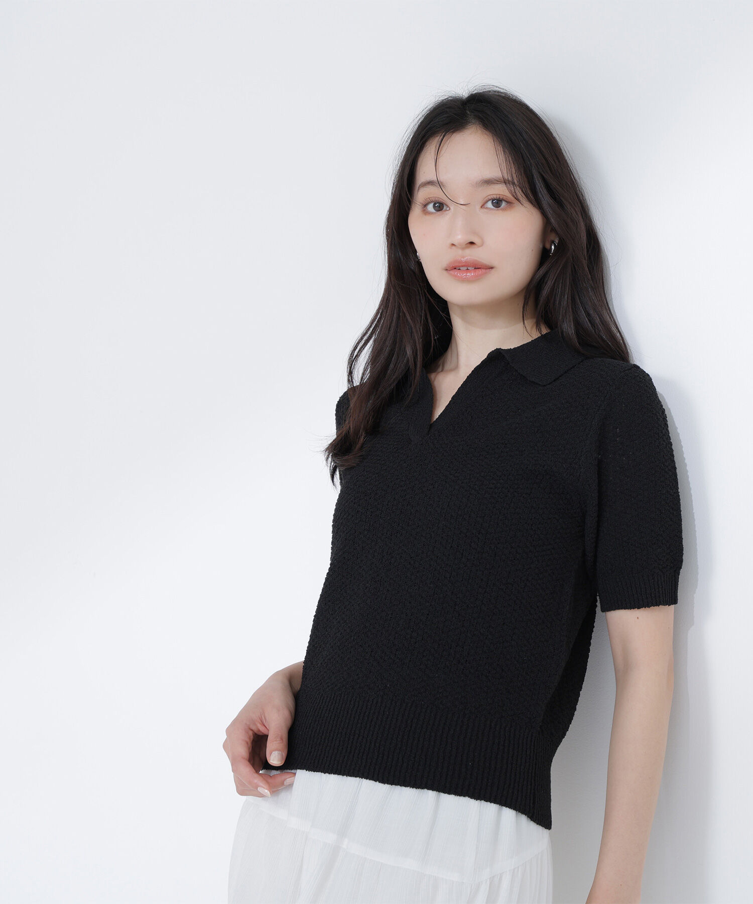  「スキッパーポロニット」|ニット・セーター|