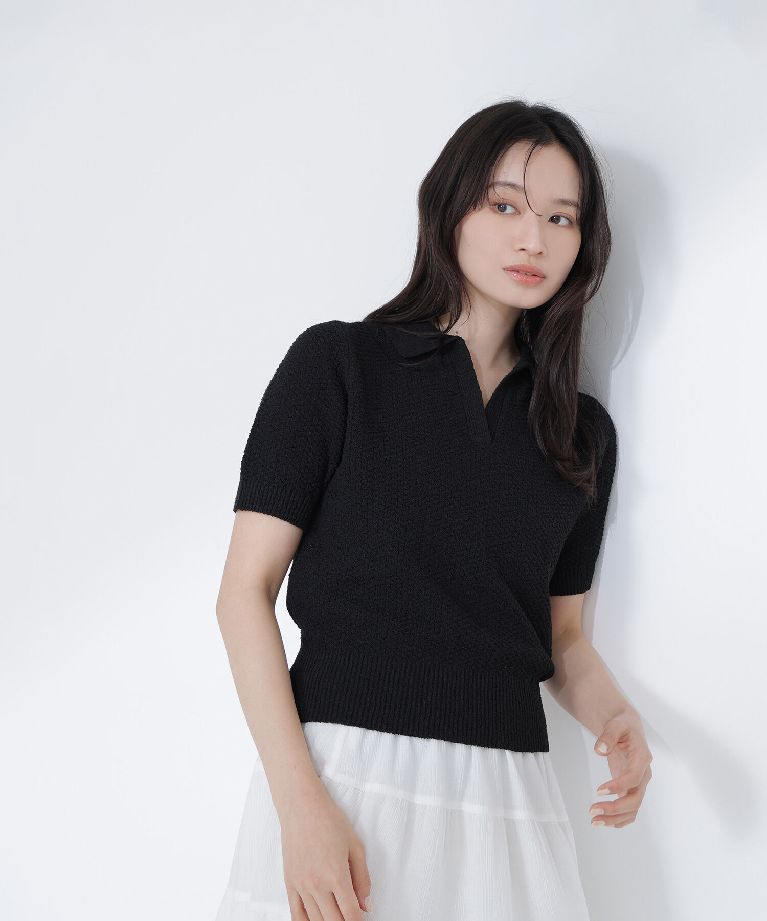  「スキッパーポロニット」|ニット・セーター|