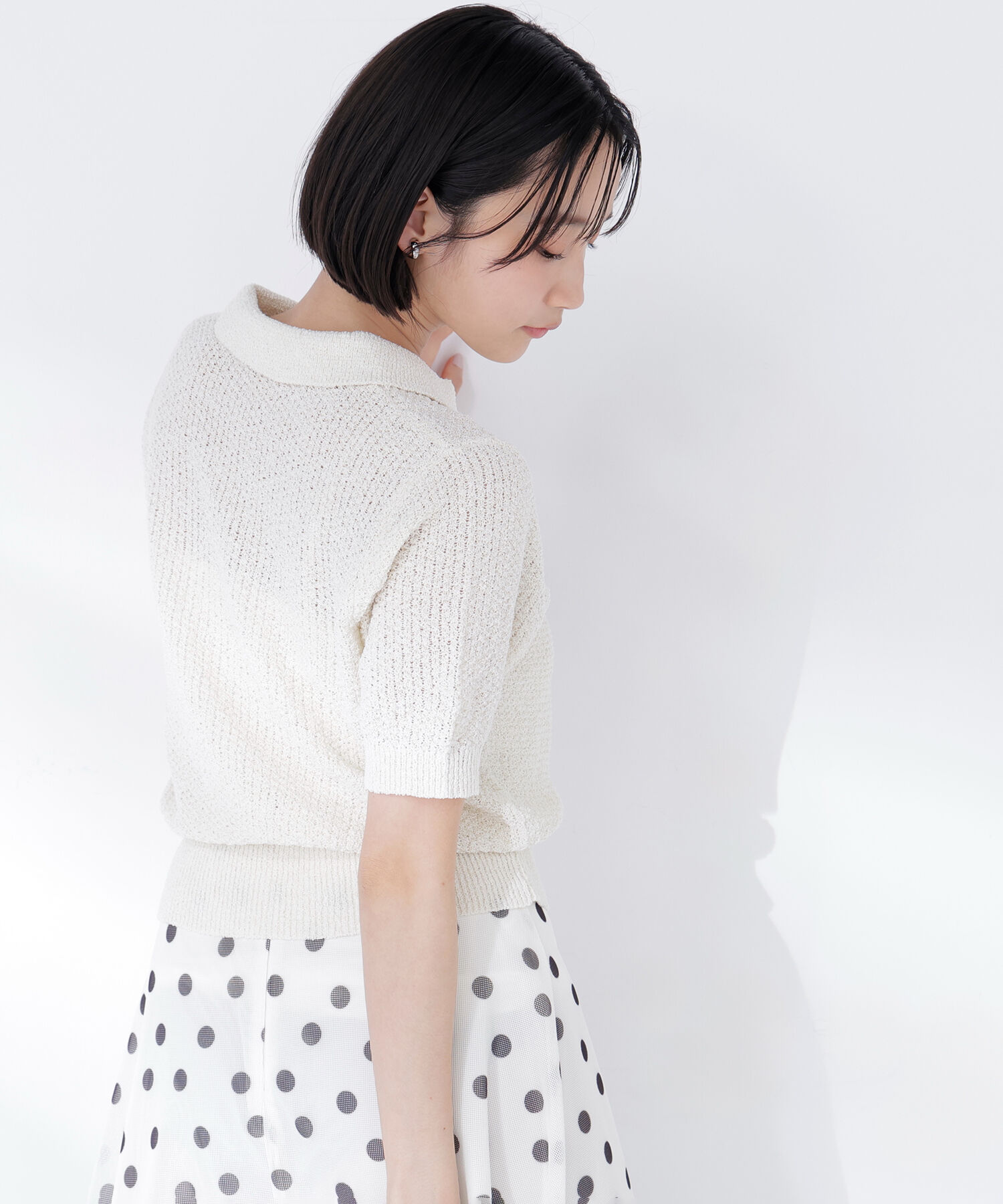  「スキッパーポロニット」|ニット・セーター|