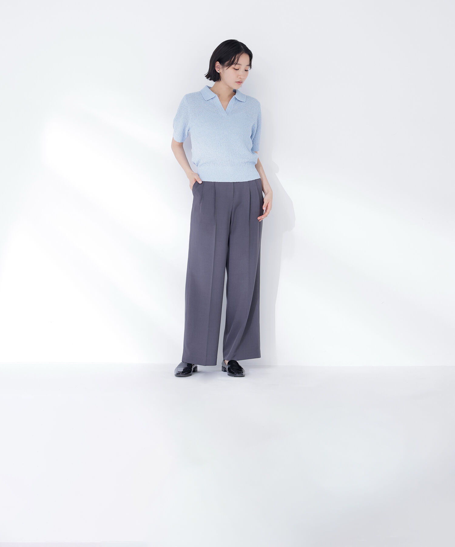  「スキッパーポロニット」|ニット・セーター|