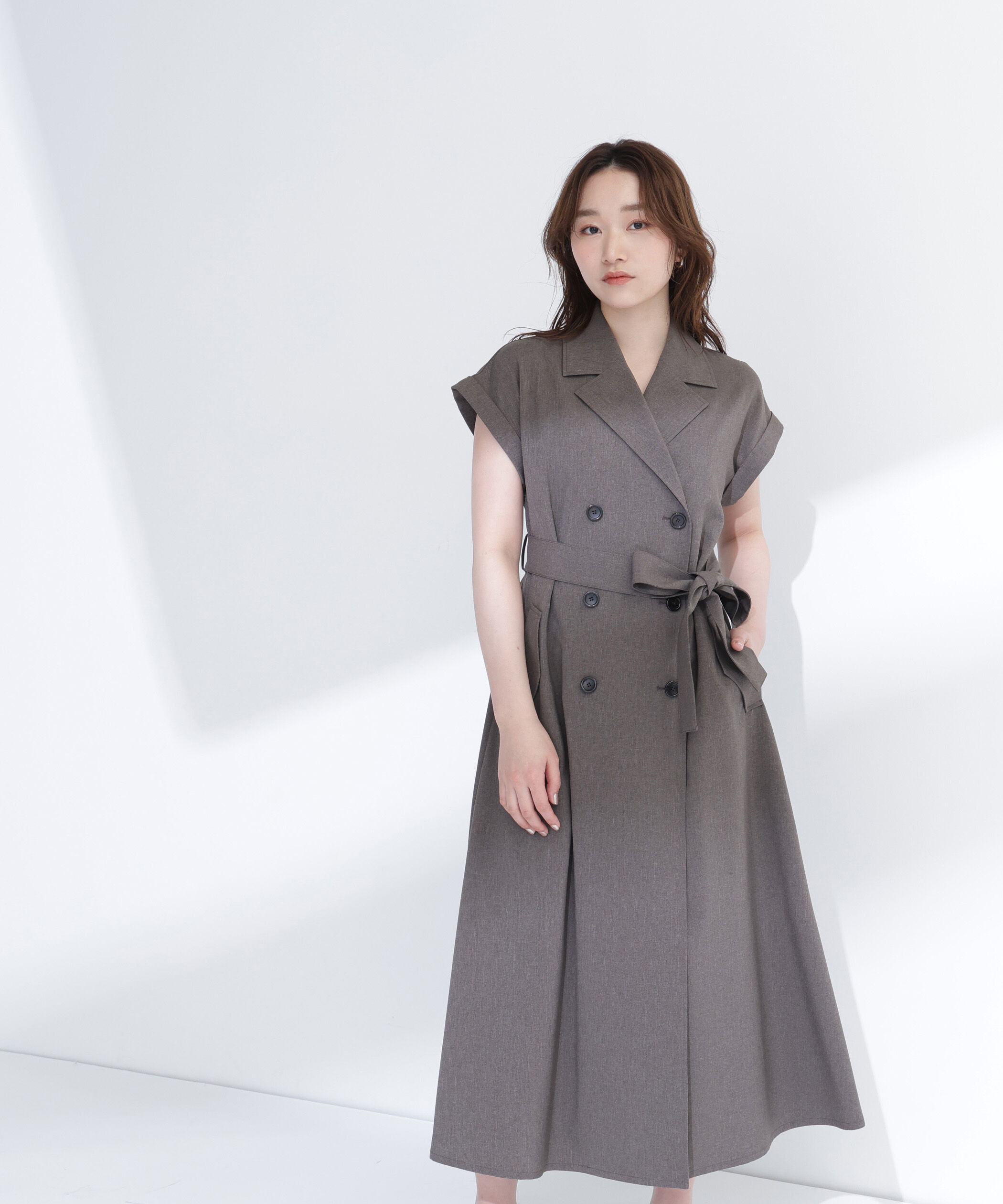  「ベルテッドトレンチワンピース」|ワンピース|