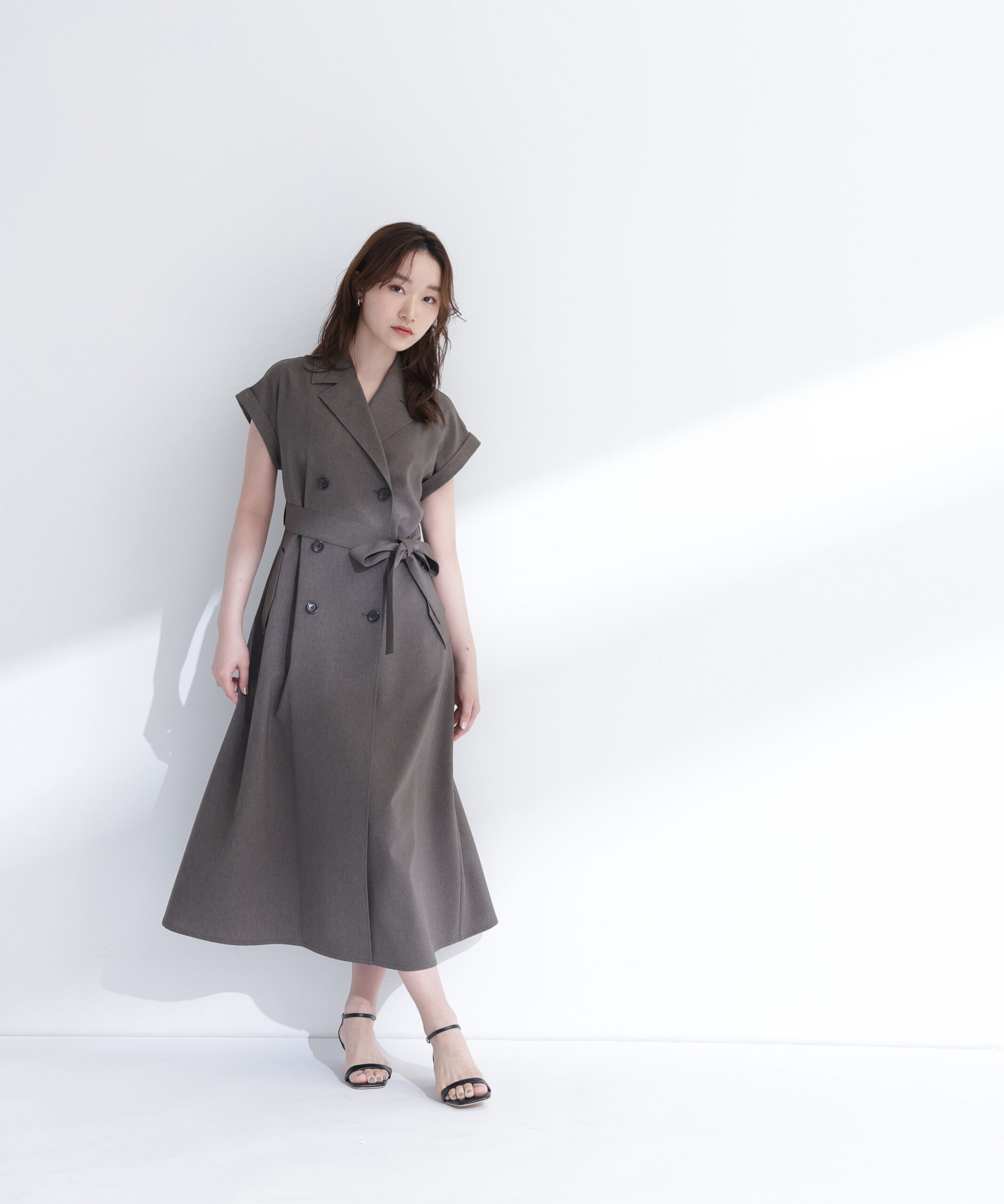  「ベルテッドトレンチワンピース」|ワンピース|
