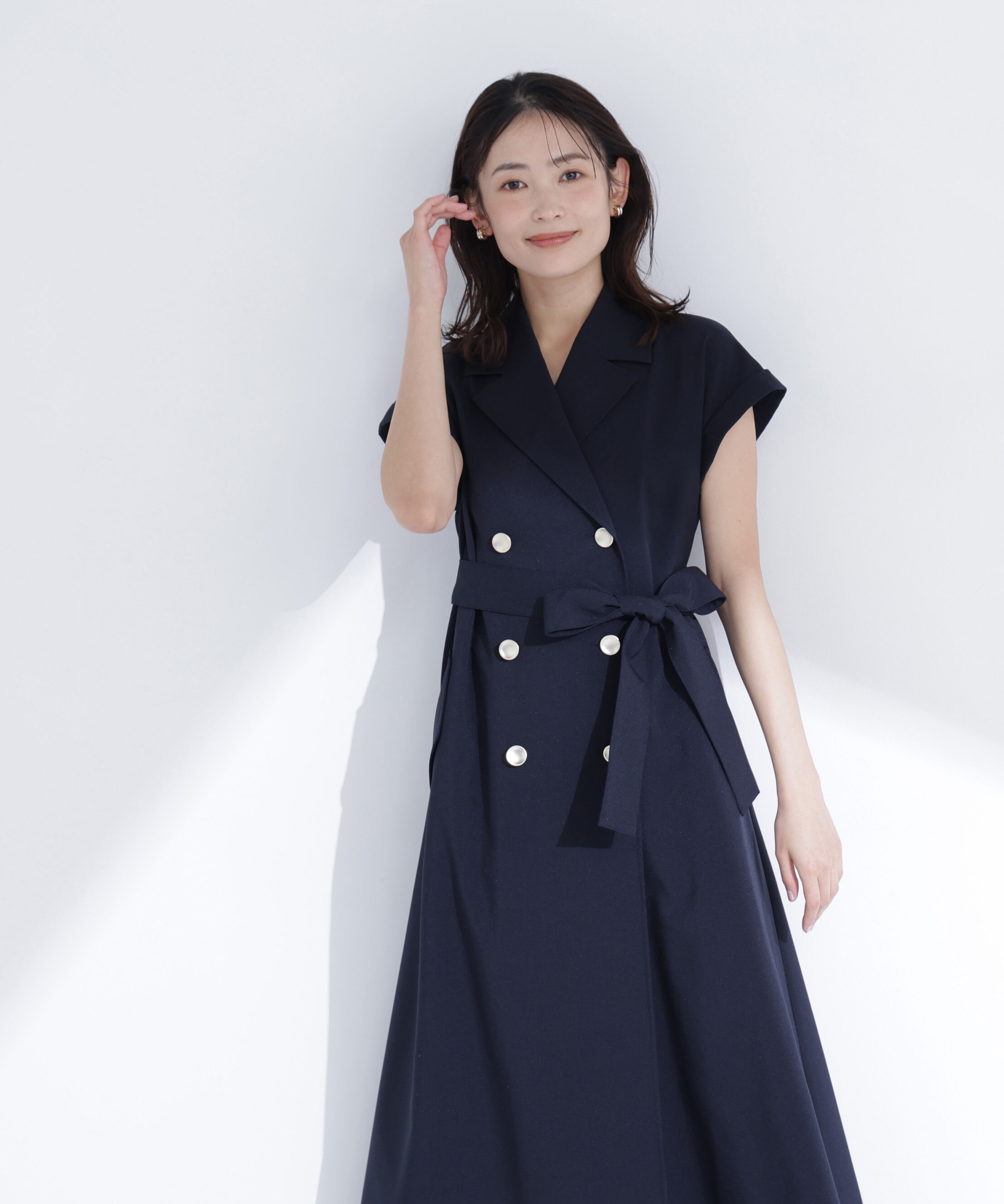  「ベルテッドトレンチワンピース」|ワンピース|