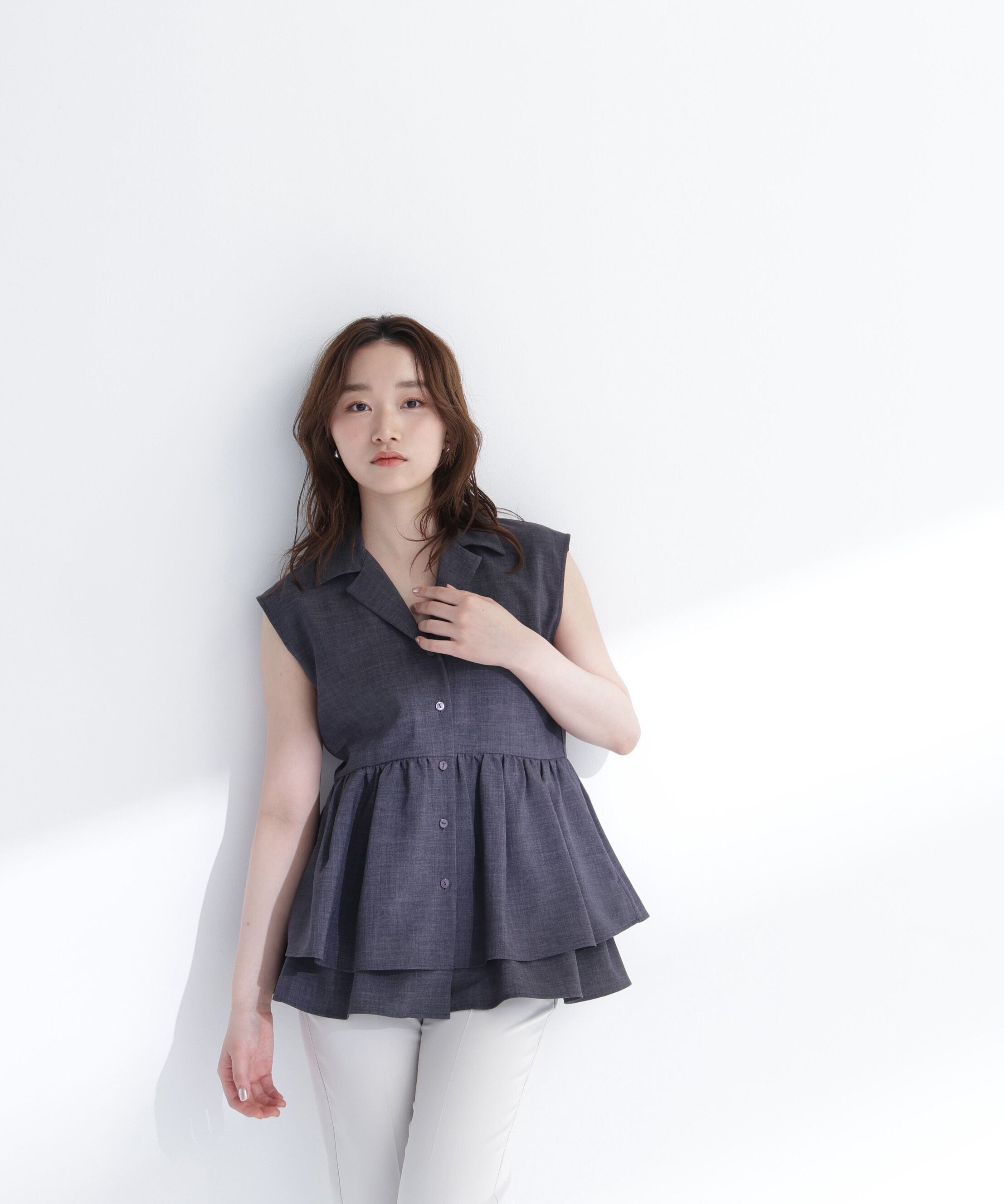  「ティアードペプラムジレ」|ブルゾン・スタジャン|