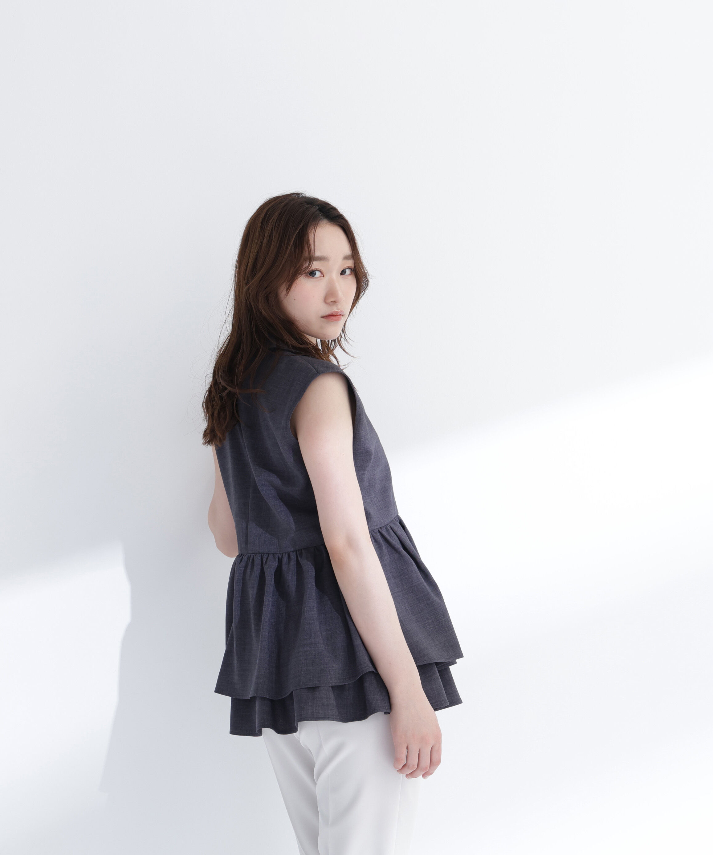  「ティアードペプラムジレ」|ブルゾン・スタジャン|