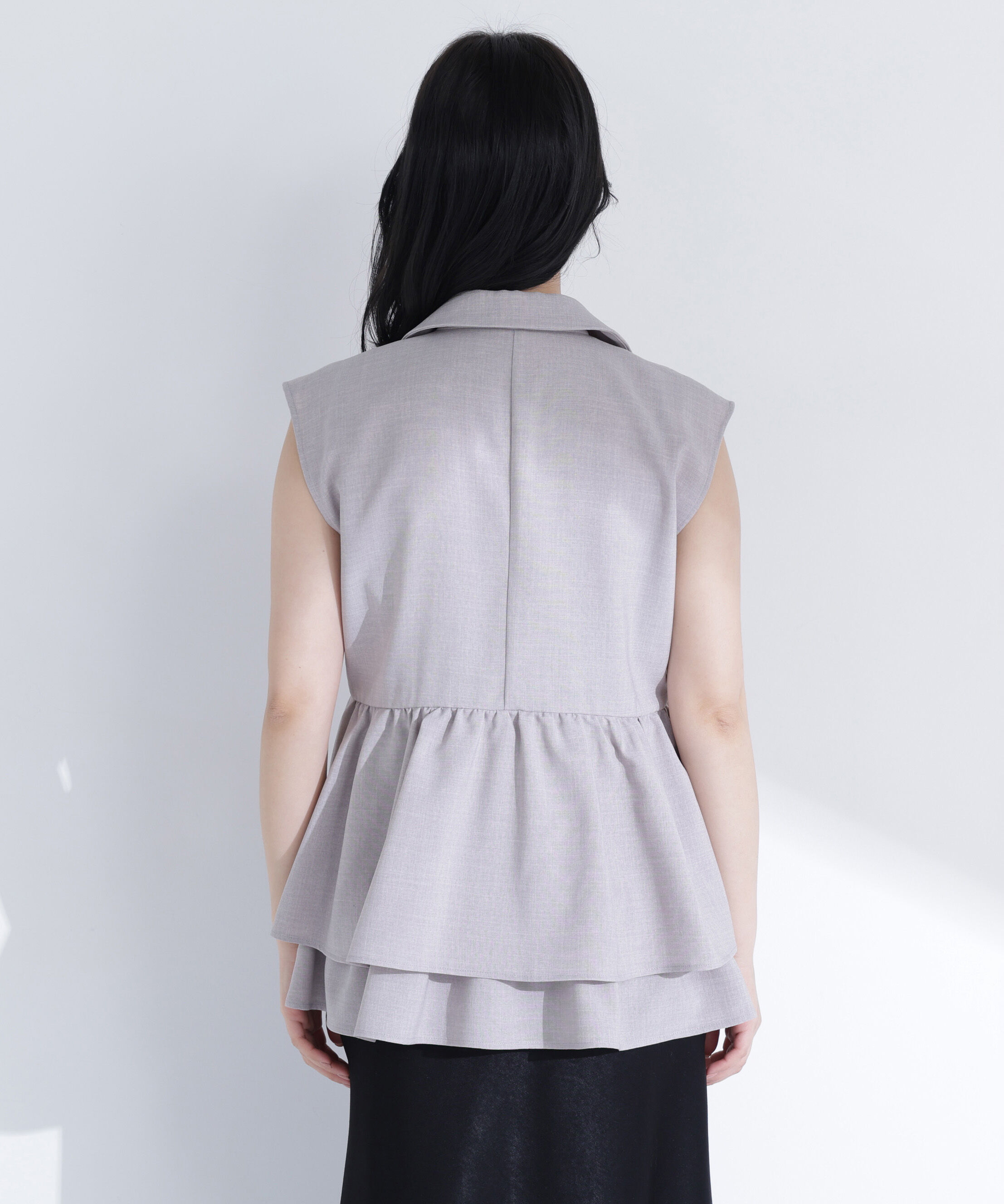  「ティアードペプラムジレ」|ブルゾン・スタジャン|