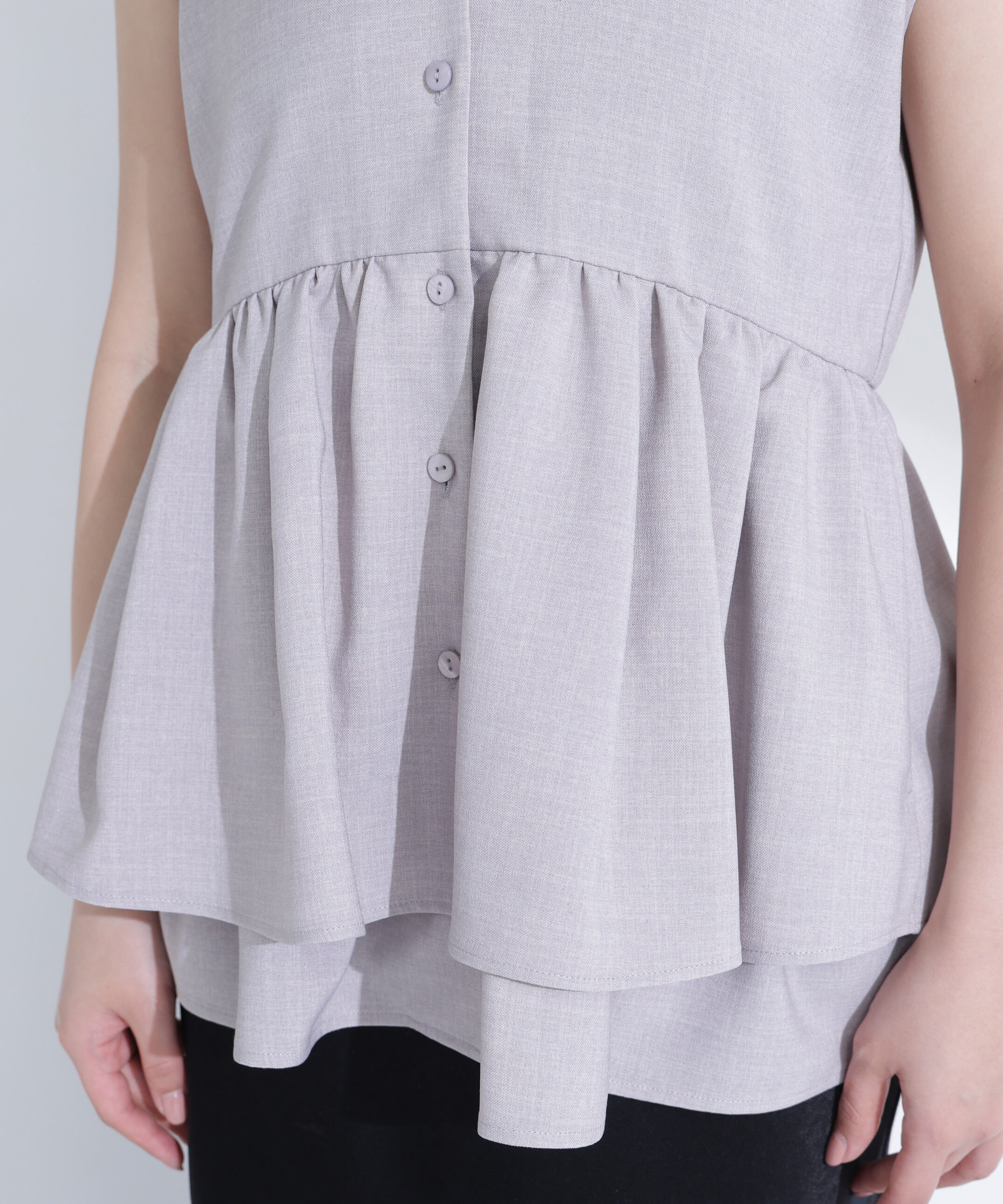  「ティアードペプラムジレ」|ブルゾン・スタジャン|