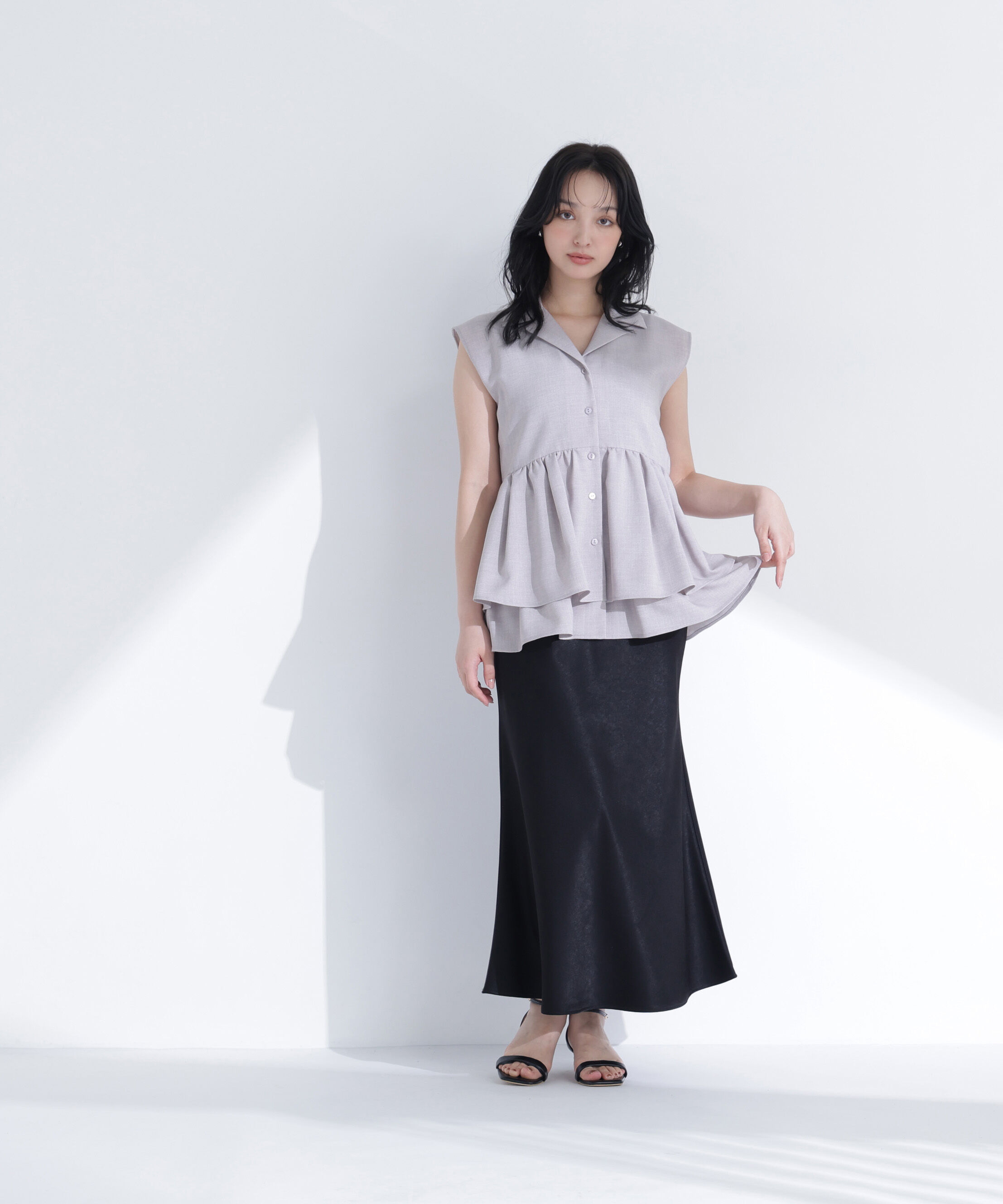  「ティアードペプラムジレ」|ブルゾン・スタジャン|