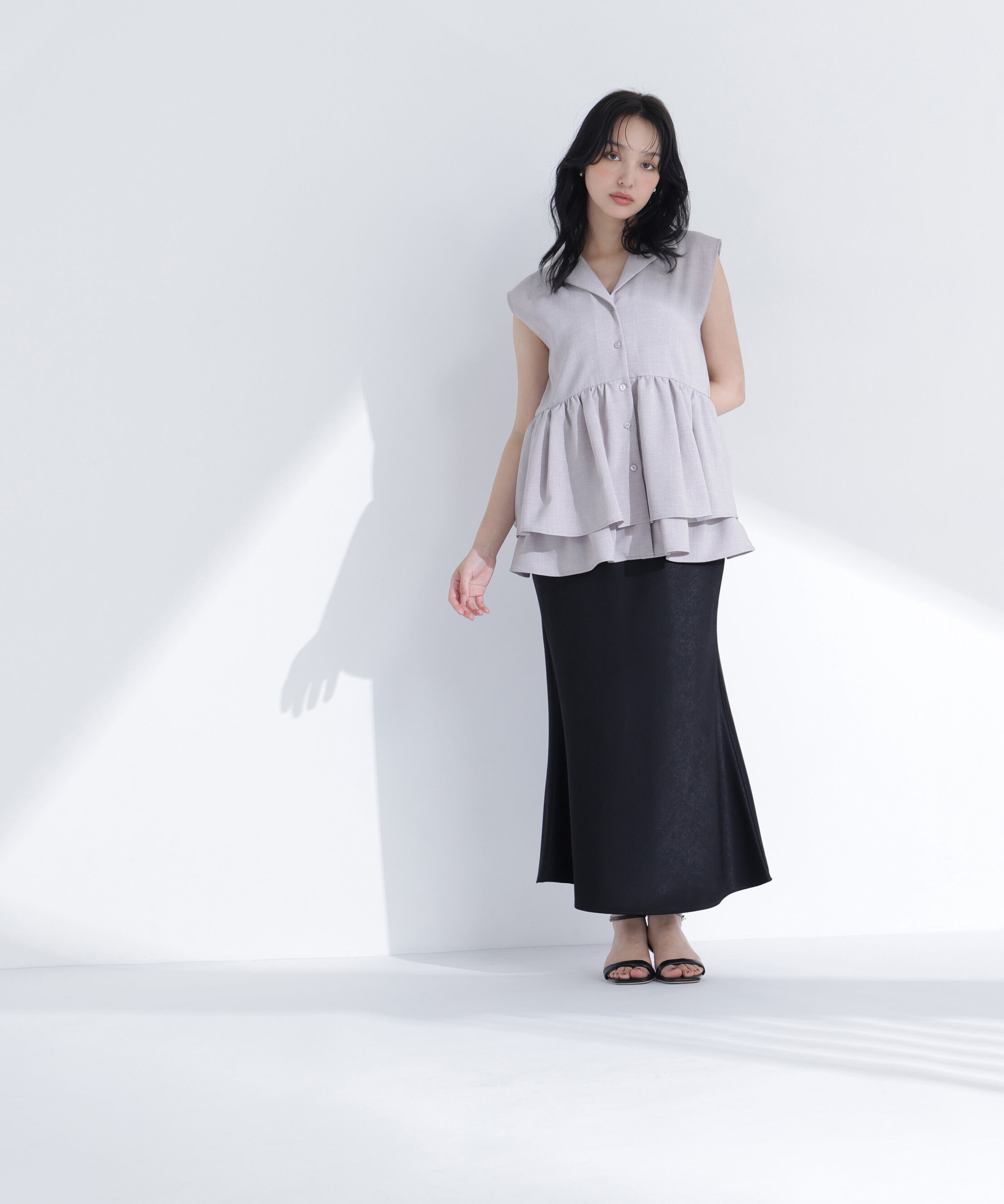  「ティアードペプラムジレ」|ブルゾン・スタジャン|