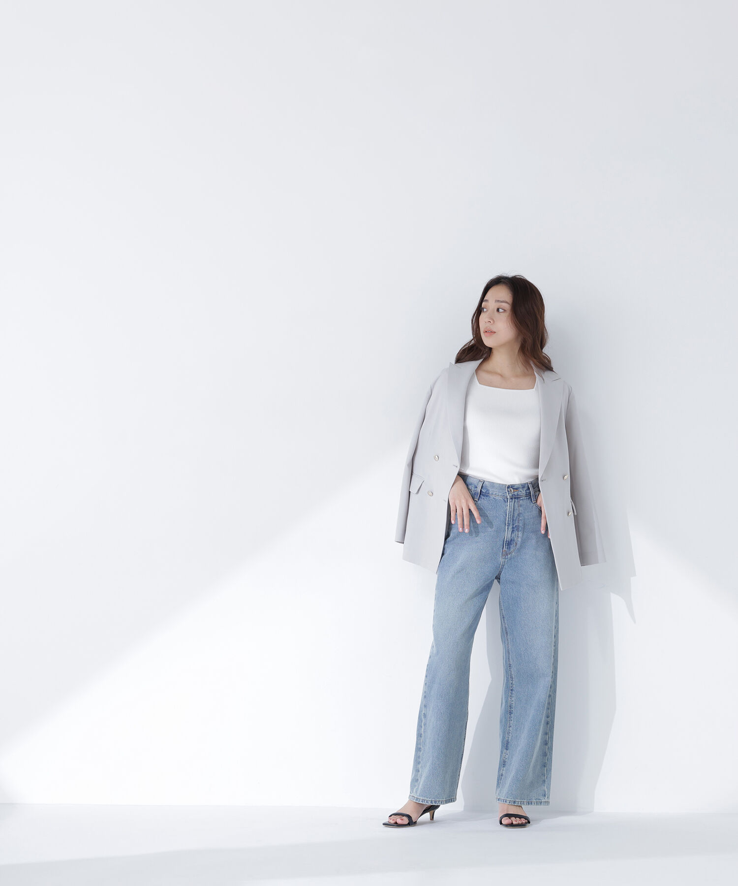  「スクエアネックリブニット」|ニット・セーター|