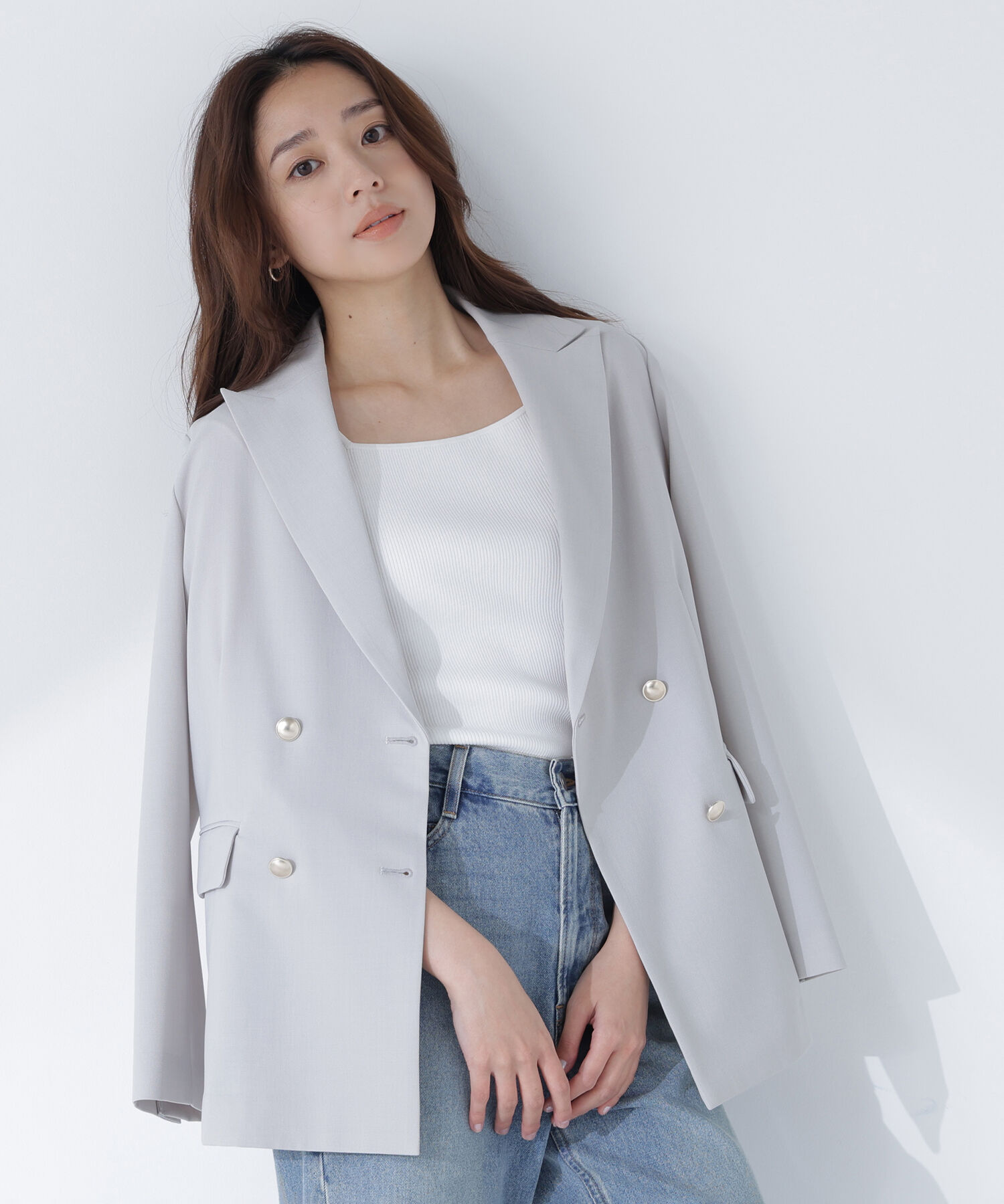  「スクエアネックリブニット」|ニット・セーター|