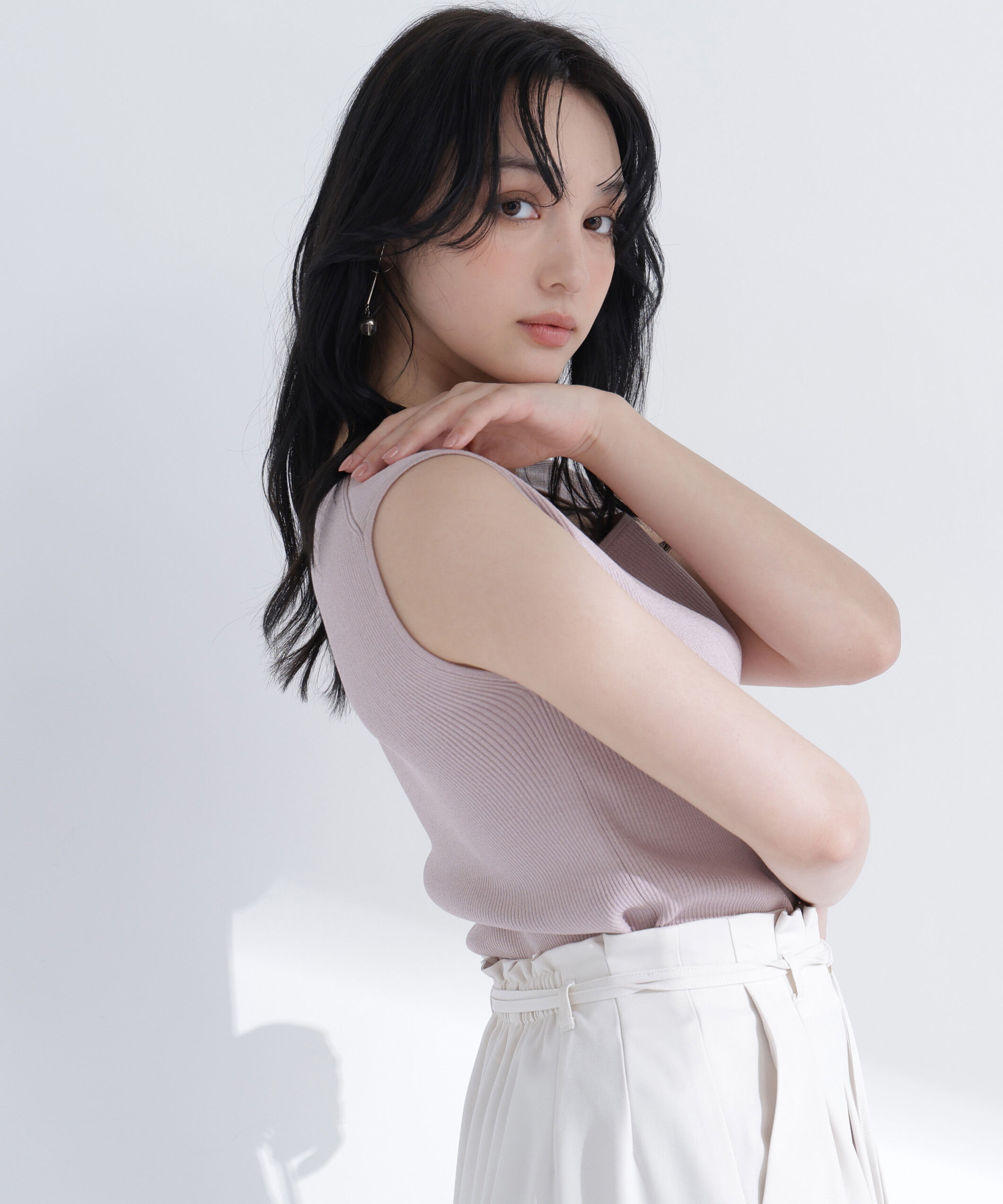  「スクエアネックリブニット」|ニット・セーター|