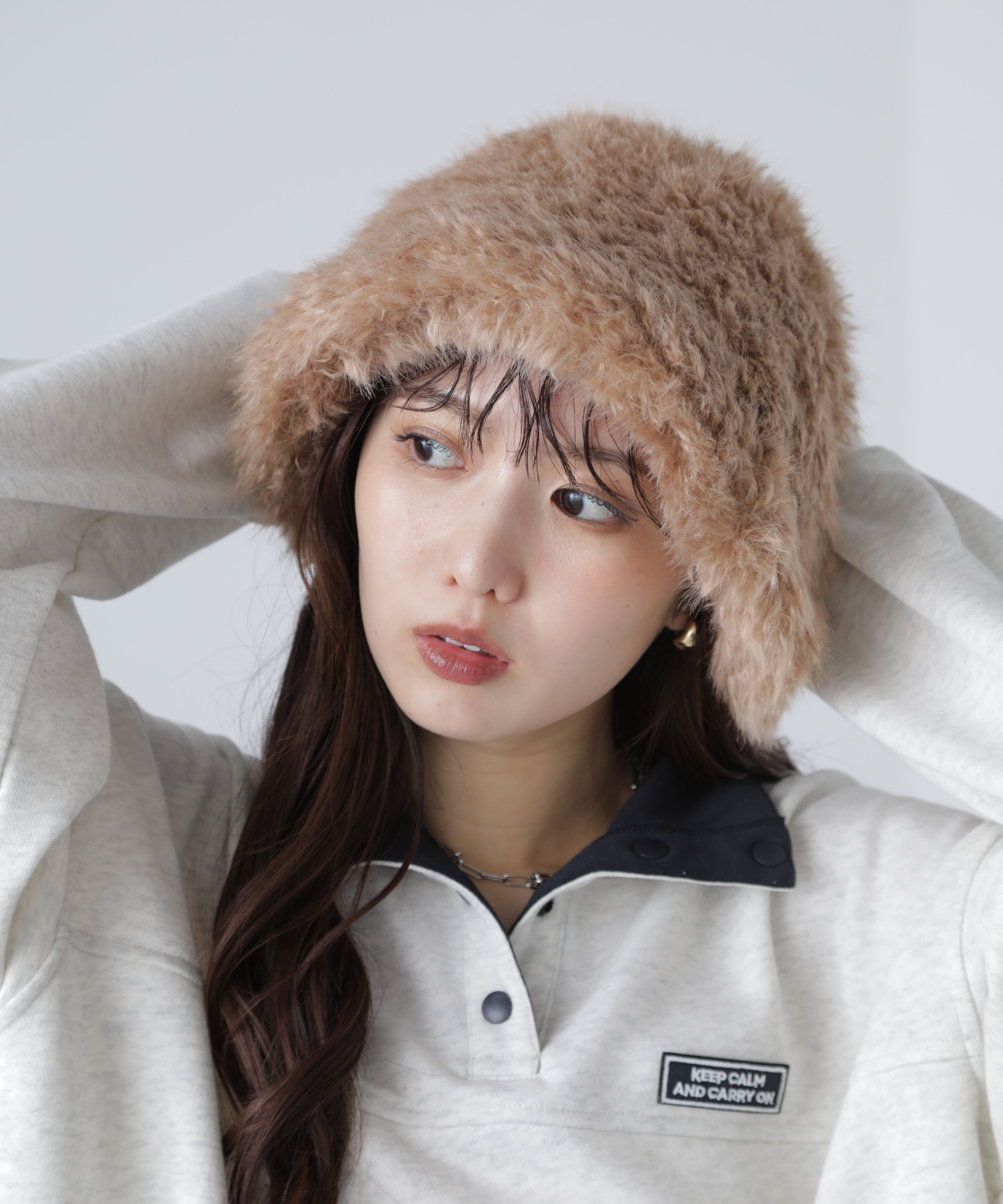  「フェイクファーハット」|ソックス|