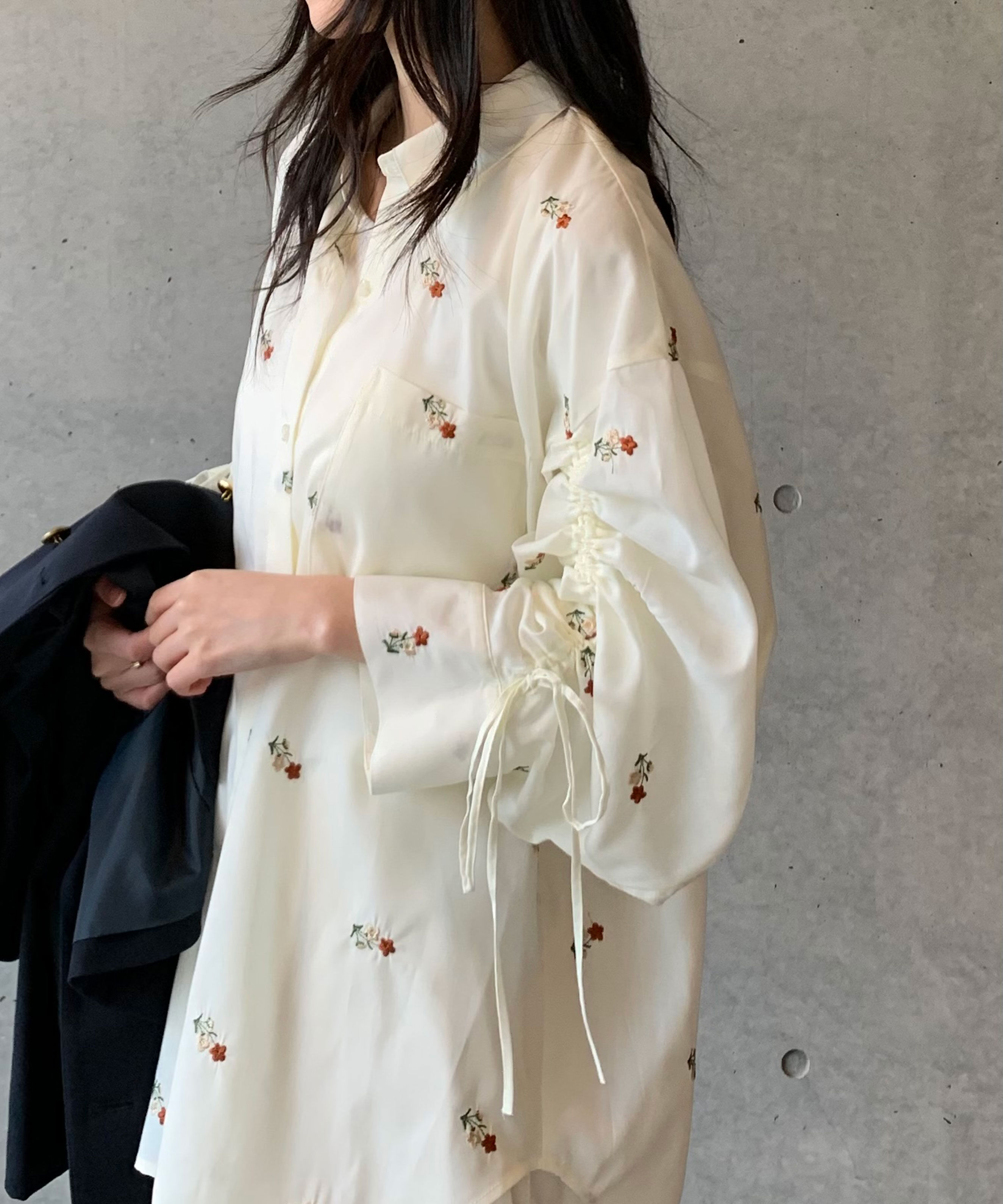  「袖シャーリングオーバーシャツ」|シャツ・ブラウス|