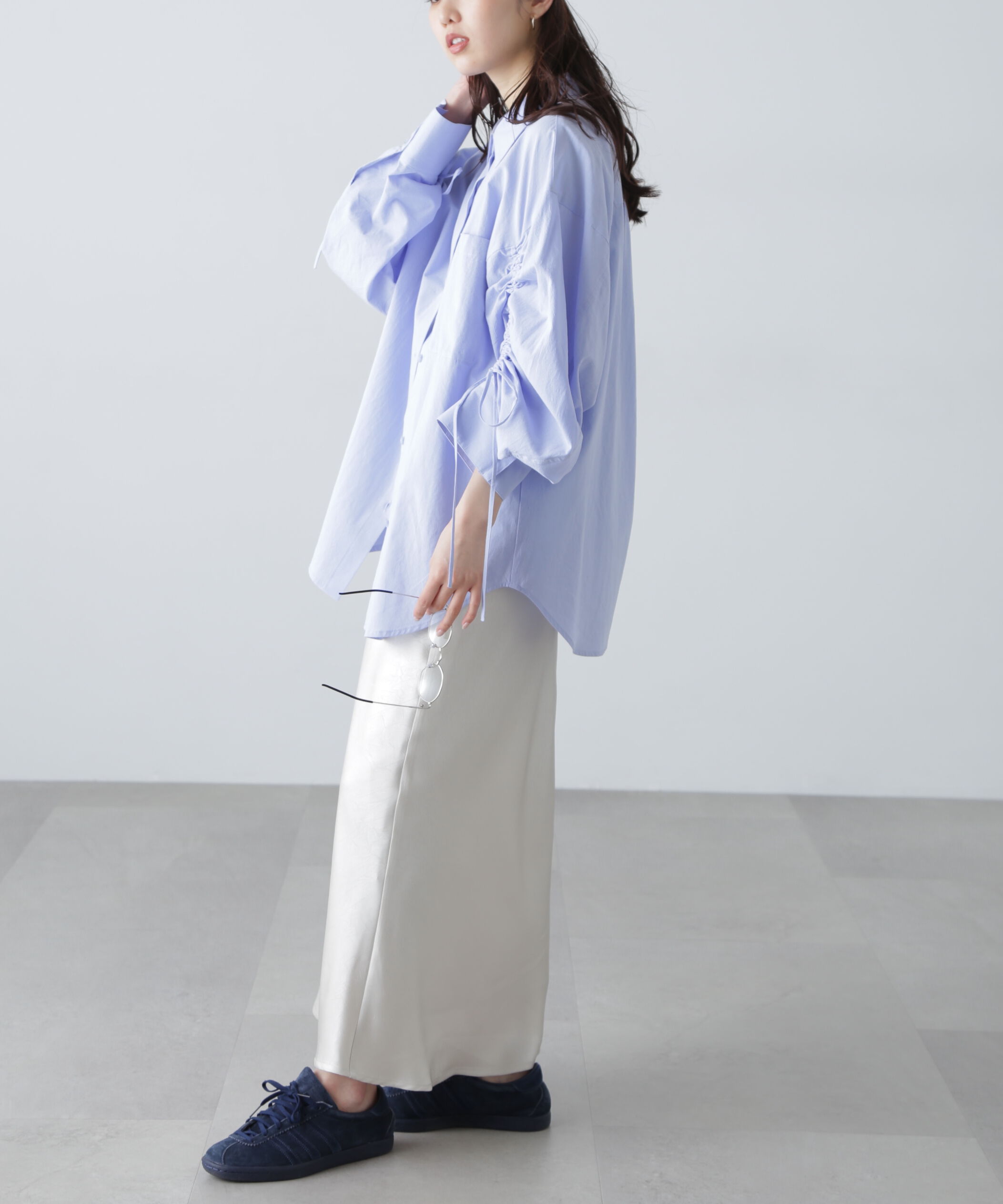  「袖シャーリングオーバーシャツ」|シャツ・ブラウス|