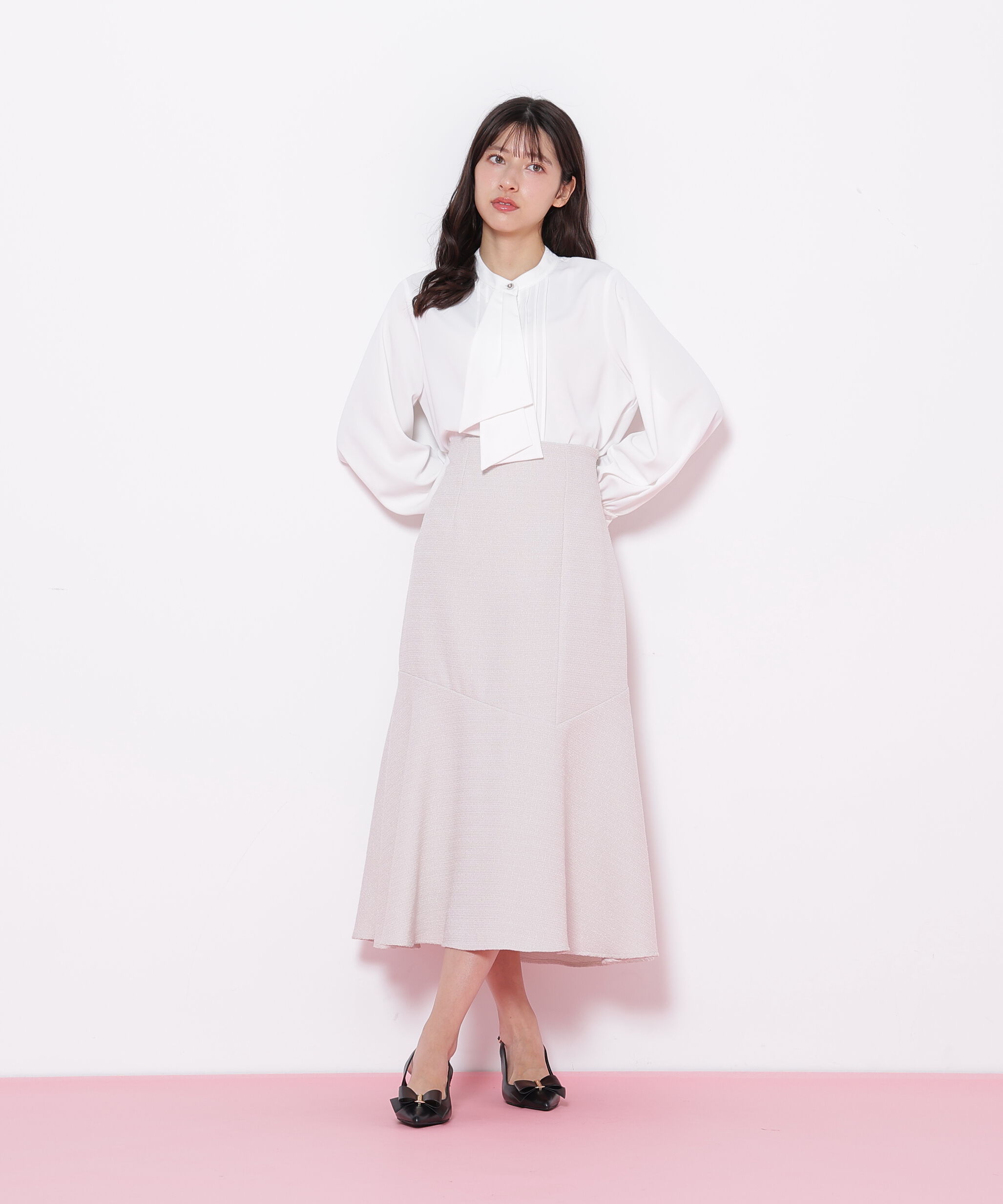  「ライトツイードフレアスカート」|スカート|