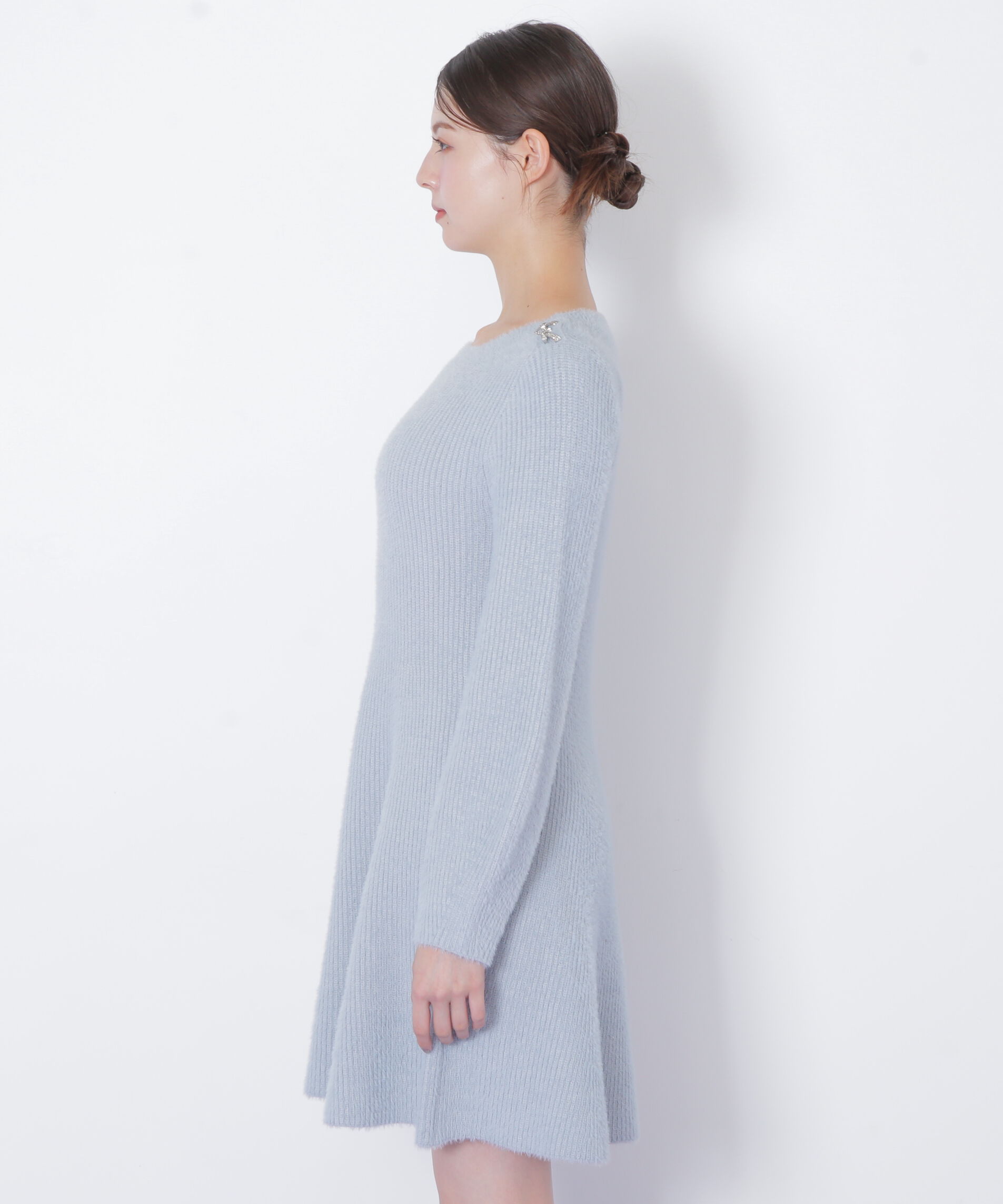  「シャギーミニニットワンピース」|ワンピース|