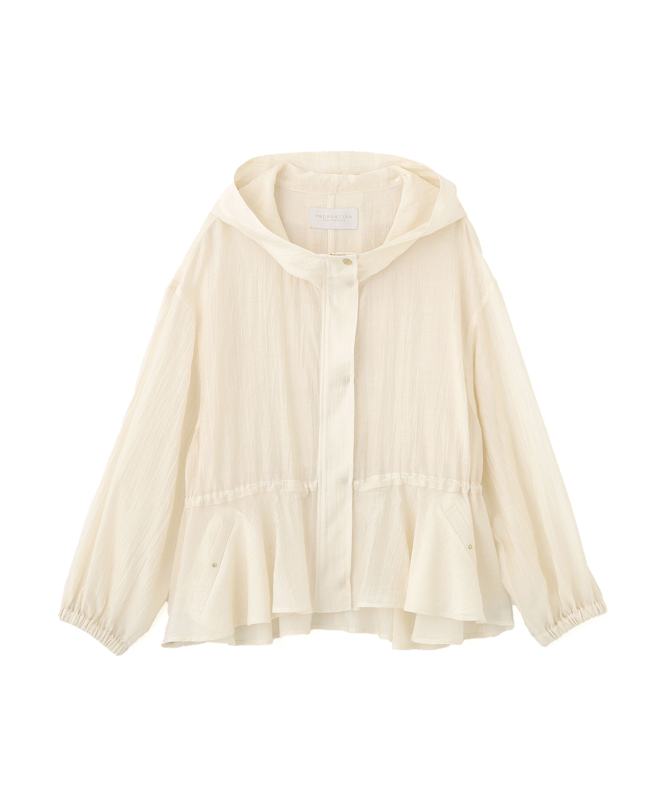 PROPORTION BODY DRESSING「シアーペプラムブルゾン 26SS」|ブルゾン・スタジャン|