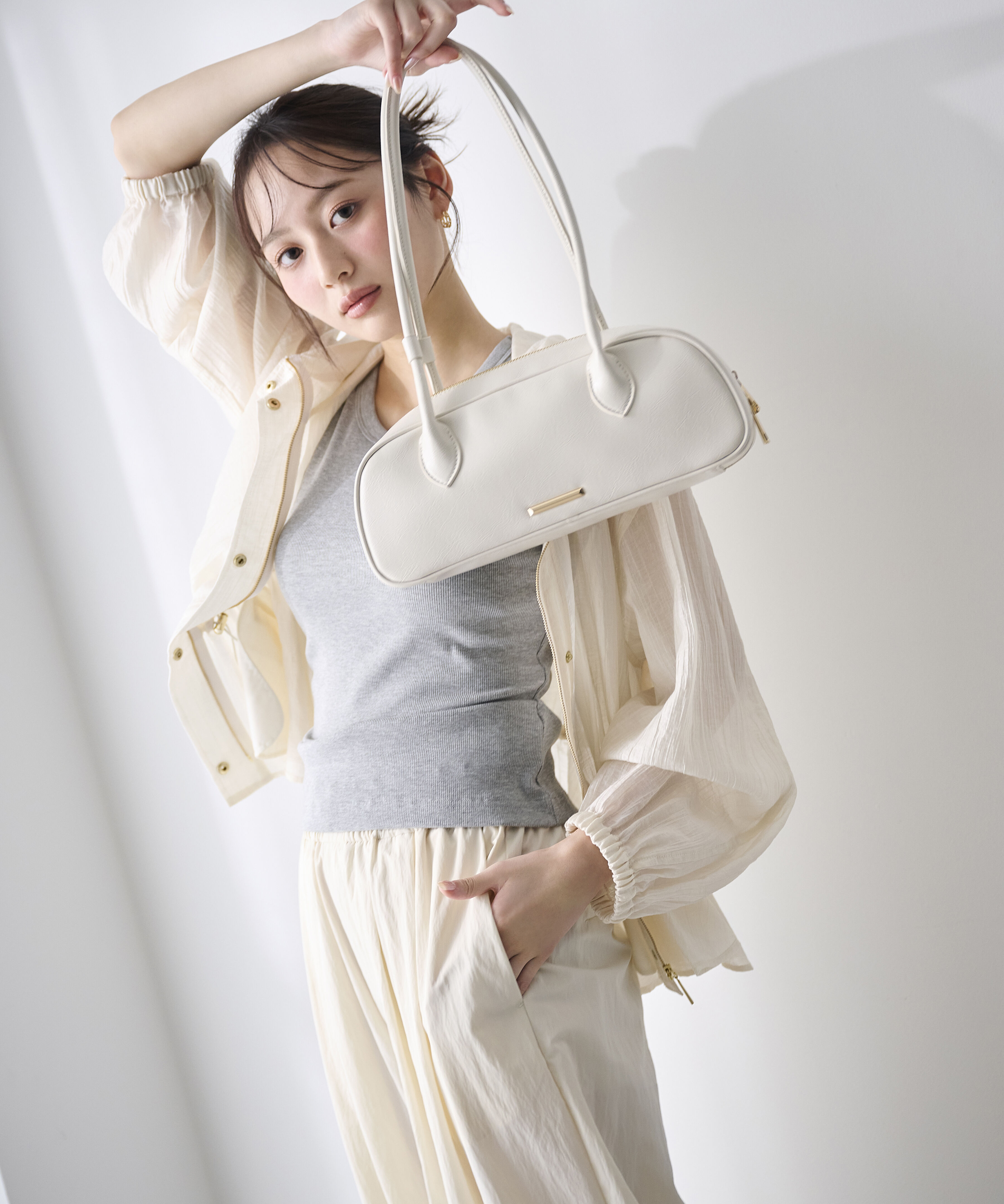 PROPORTION BODY DRESSING「シアーペプラムブルゾン 26SS」|ブルゾン・スタジャン|