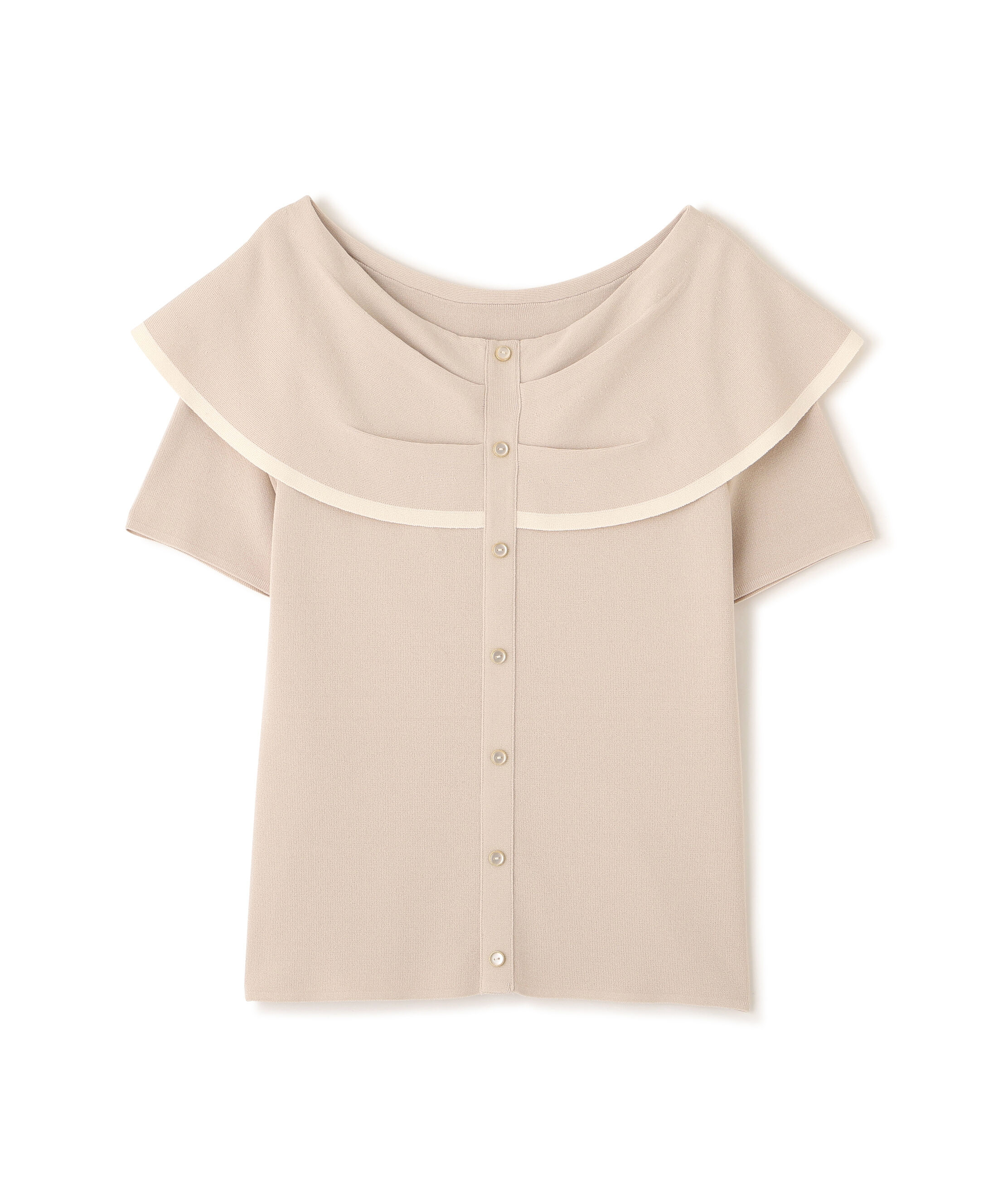 PROPORTION BODY DRESSING「トリムラインケープニットトップス 26SS」|ニット・セーター|