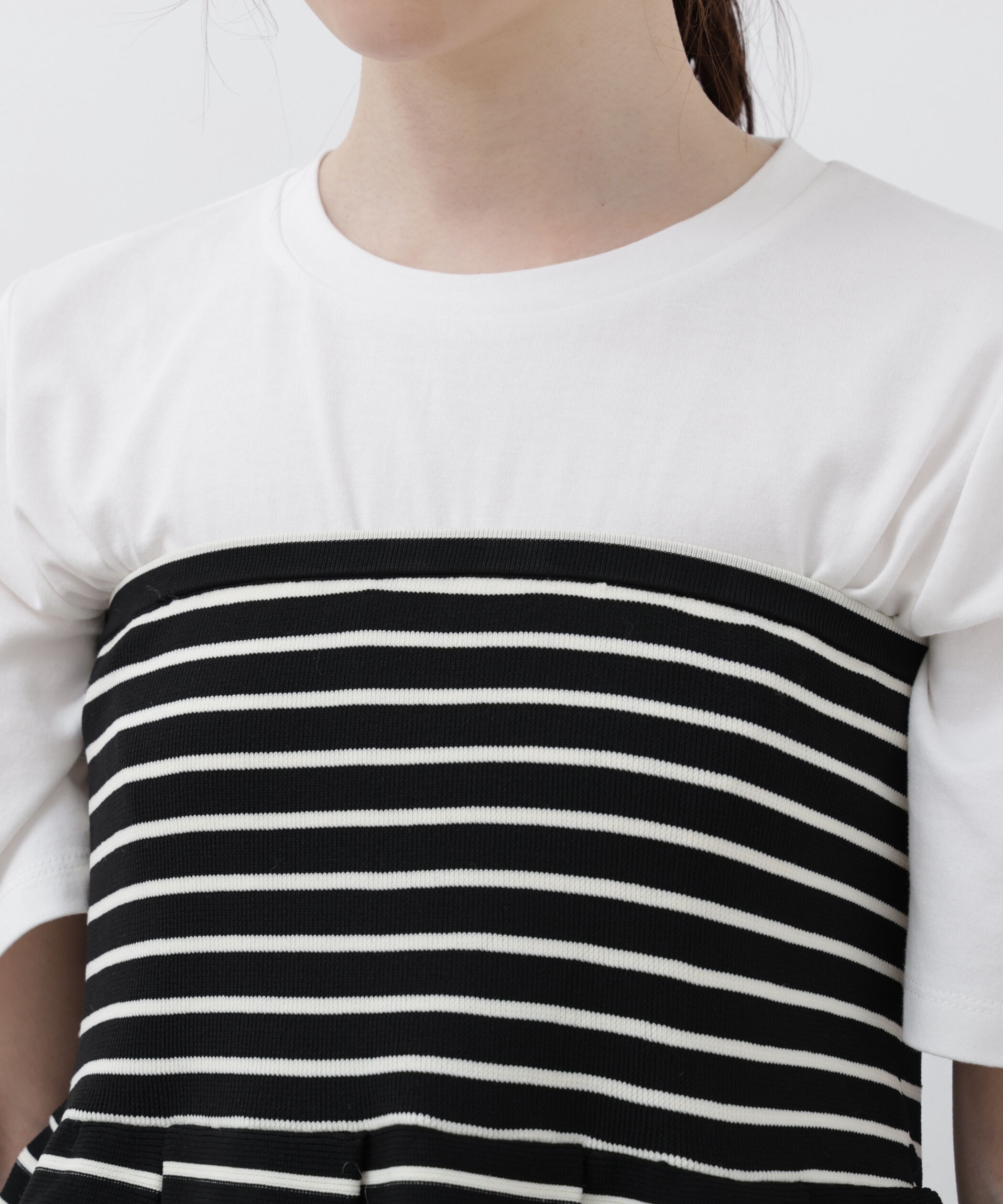 PROPORTION BODY DRESSING「〈a/mie〉ペプラムニットビスチェ 26SS」|カーディガン|