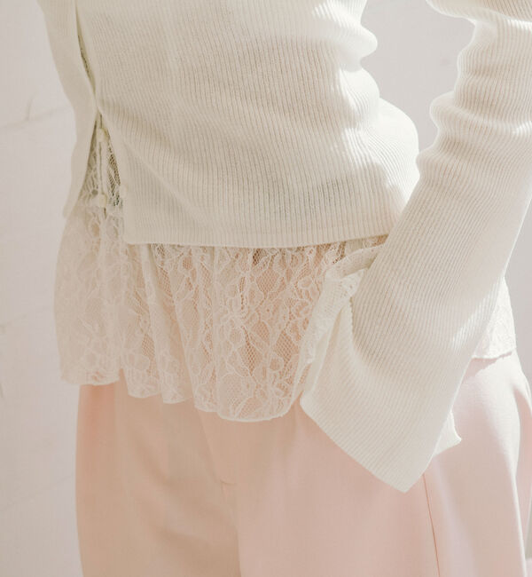 archives「レイヤードレースＴＯＰＳ&times;ニットカーディガンＳＥＴ」|カーディガン|