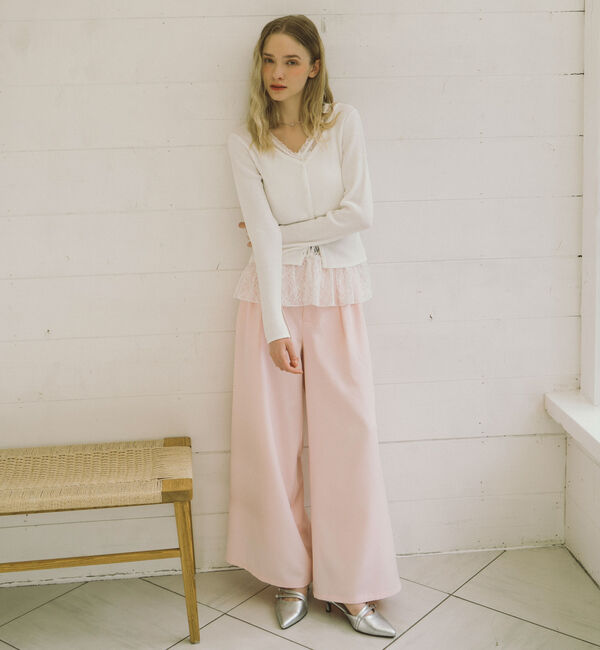 archives「レイヤードレースＴＯＰＳ&times;ニットカーディガンＳＥＴ」|カーディガン|