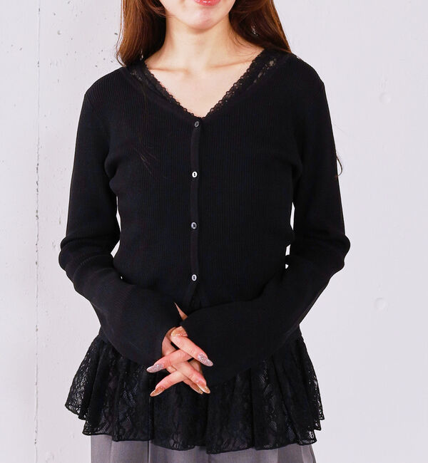 archives「レイヤードレースＴＯＰＳ&times;ニットカーディガンＳＥＴ」|カーディガン|