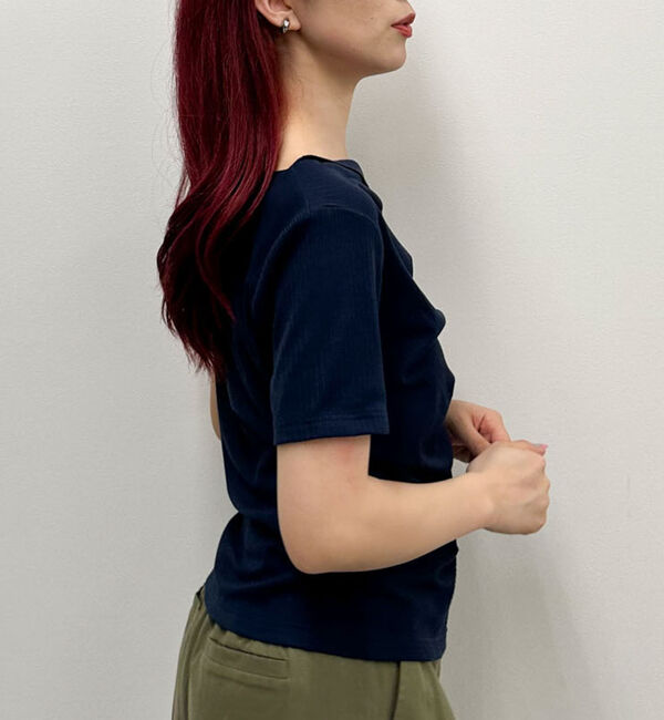 archives「【ＯＮかわ】アシメタックボタンカットＴＯＰＳ　５Ｓ」|Tシャツ・カットソー|