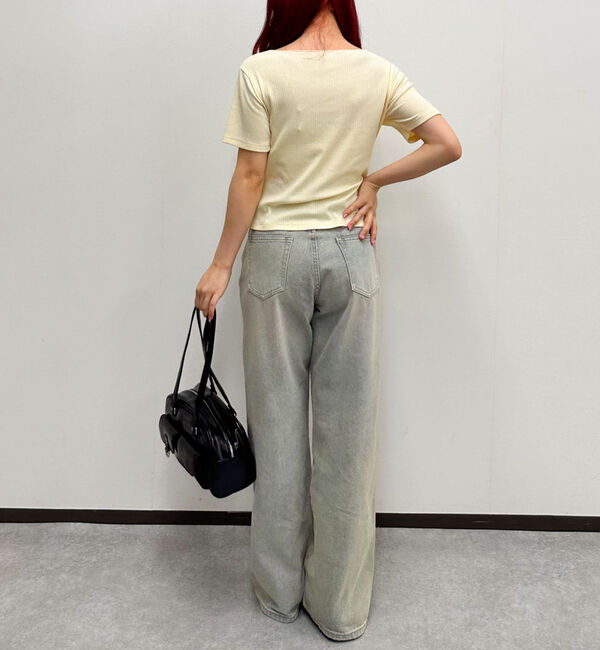 archives「【ＯＮかわ】アシメタックボタンカットＴＯＰＳ　５Ｓ」|Tシャツ・カットソー|