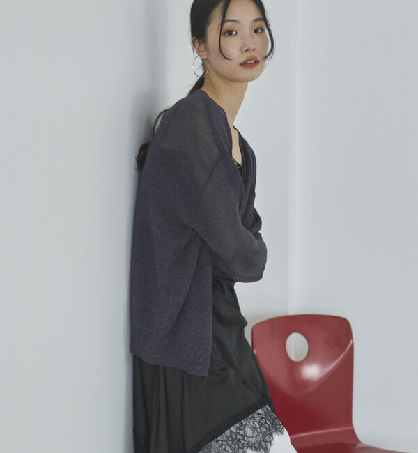 Doux archives「ペーパーヤーンカシュクールカーディガン」|カーディガン|
