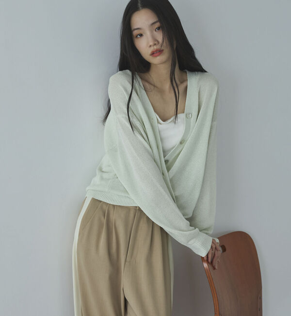 Doux archives「ペーパーヤーンカシュクールカーディガン」|カーディガン|